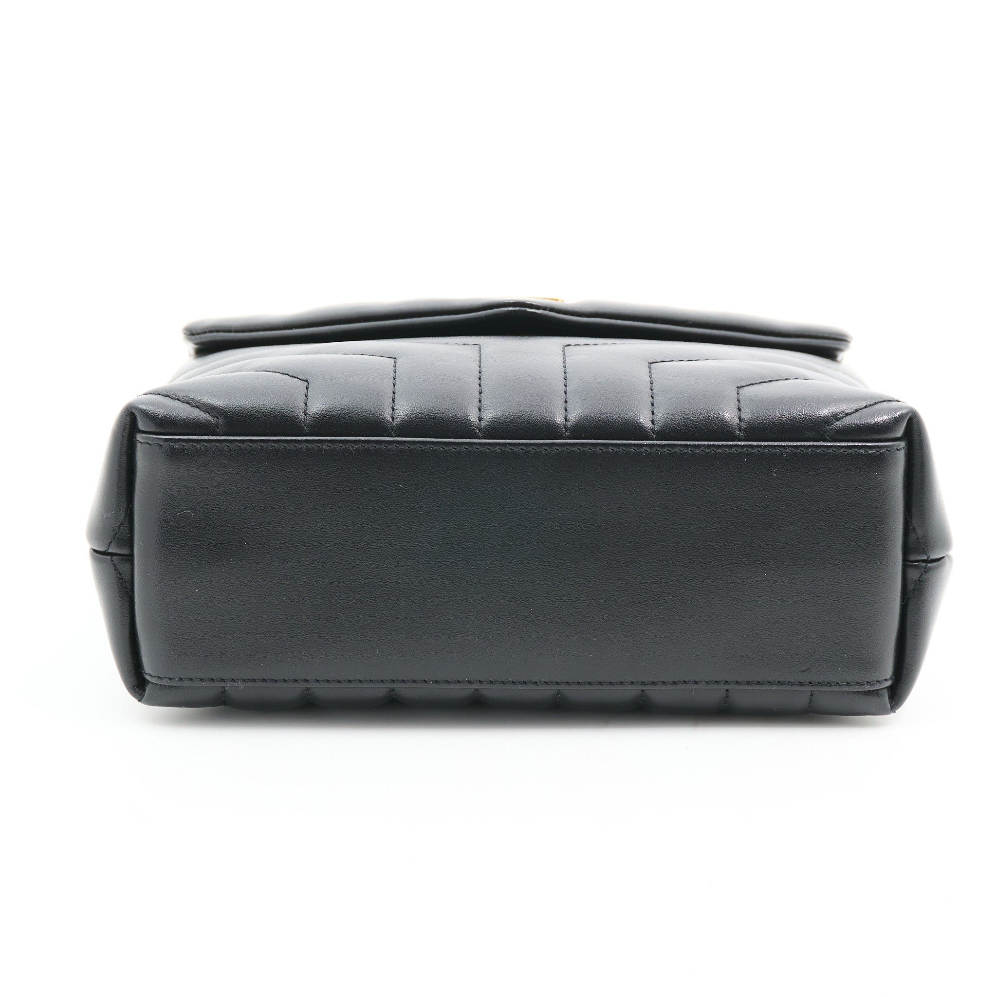 Saint Laurent Lou Lou Small Black Leather Bag