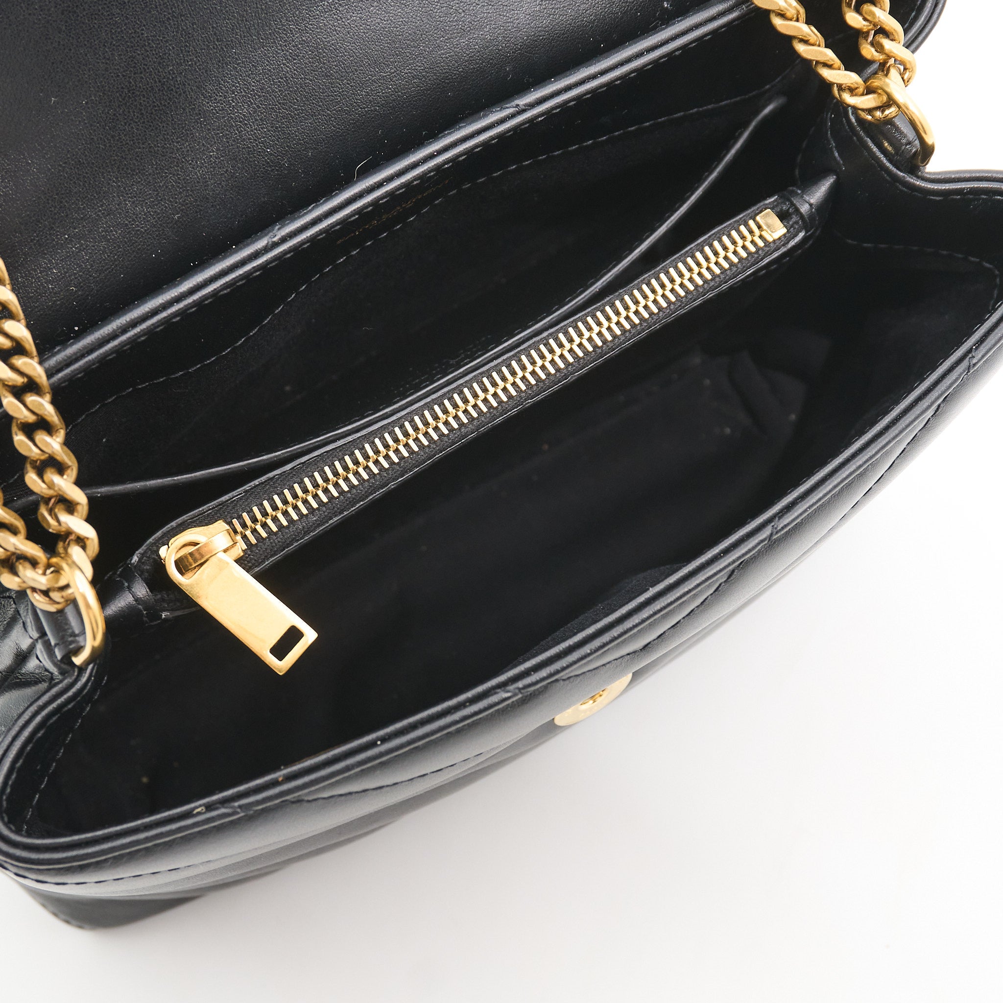 Saint Laurent Lou Lou Small Black Leather Bag