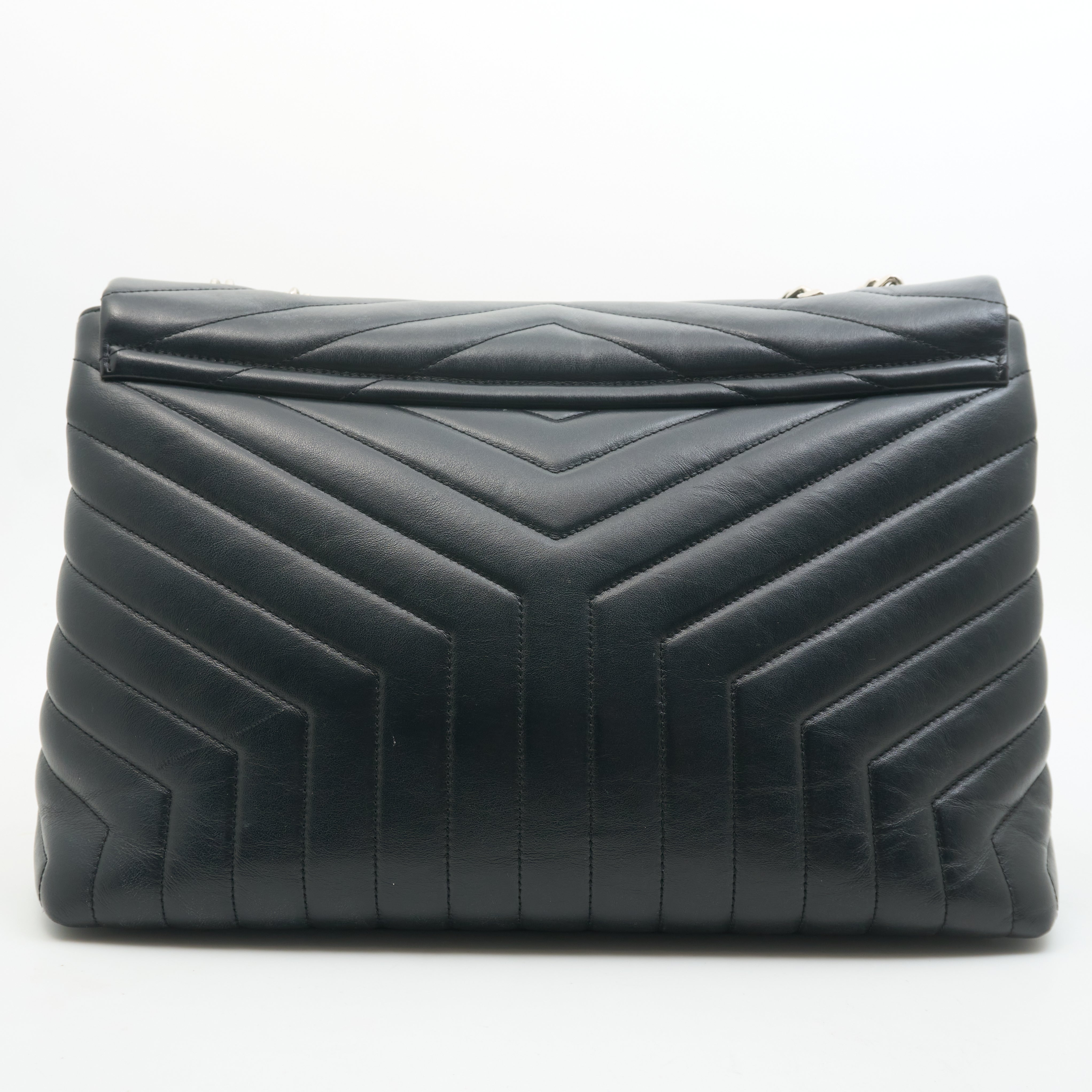 Saint Laurent Loulou Large Black Shoulder Bag