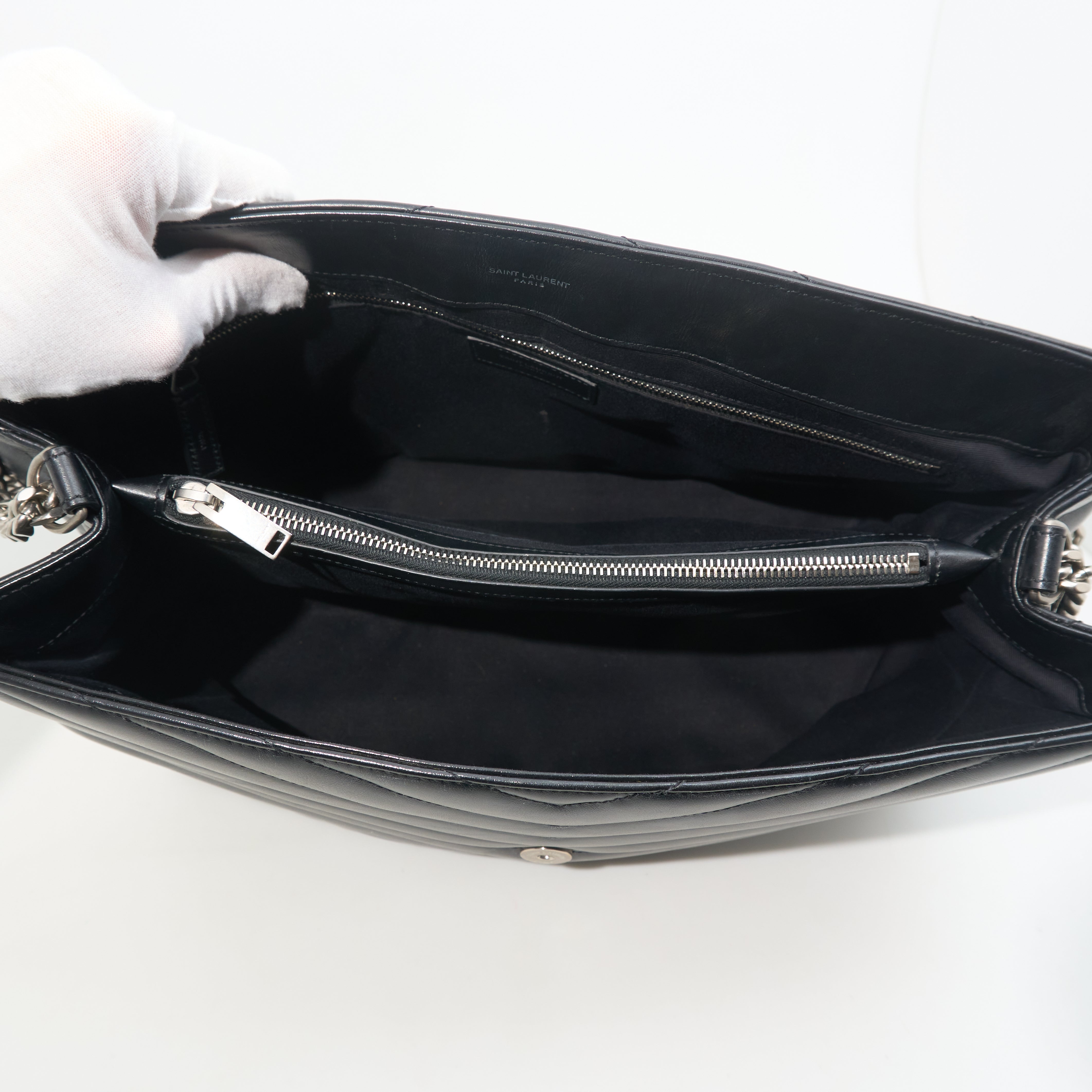 Saint Laurent Loulou Large Black Shoulder Bag