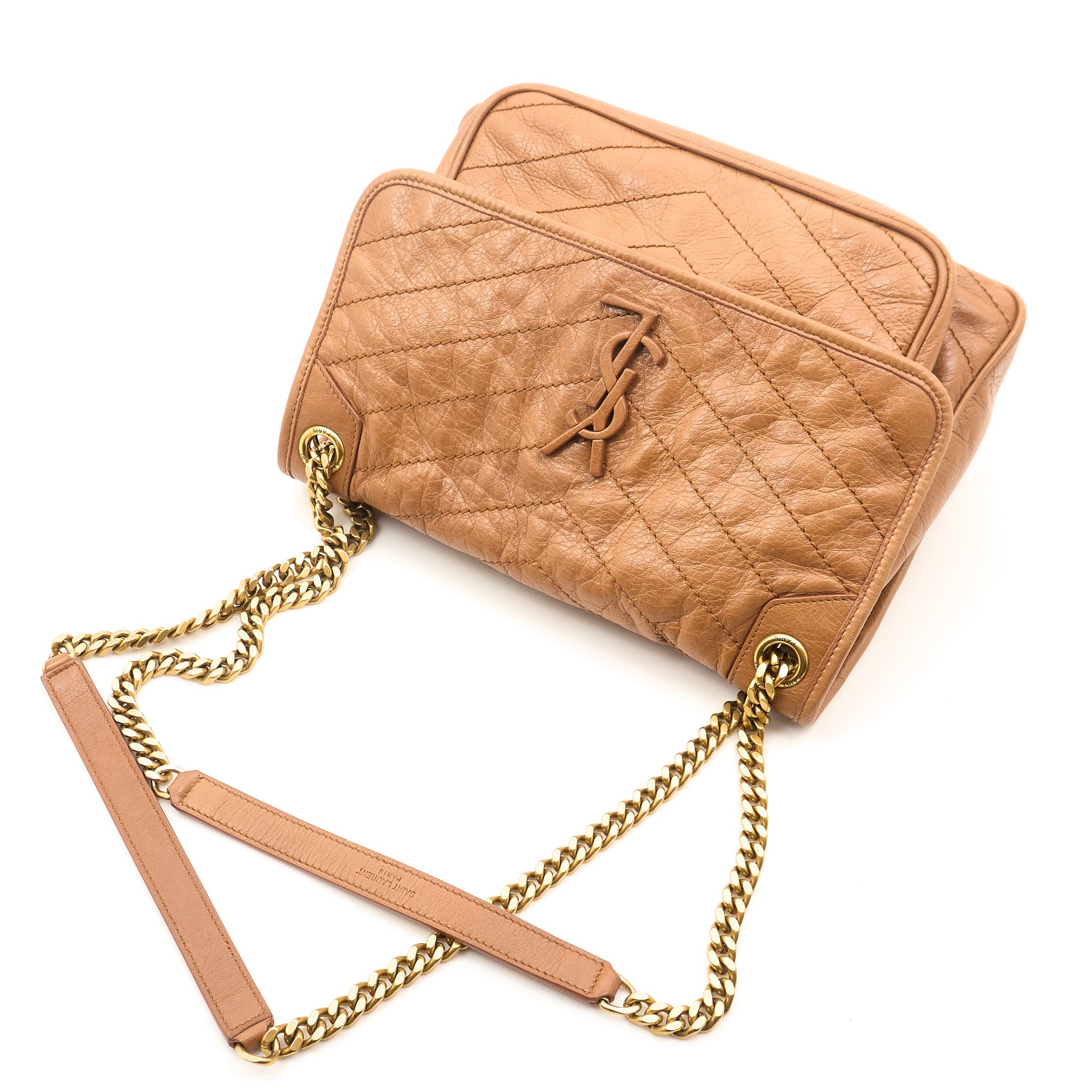 Saint Laurent Nikki Medium Tan Bag