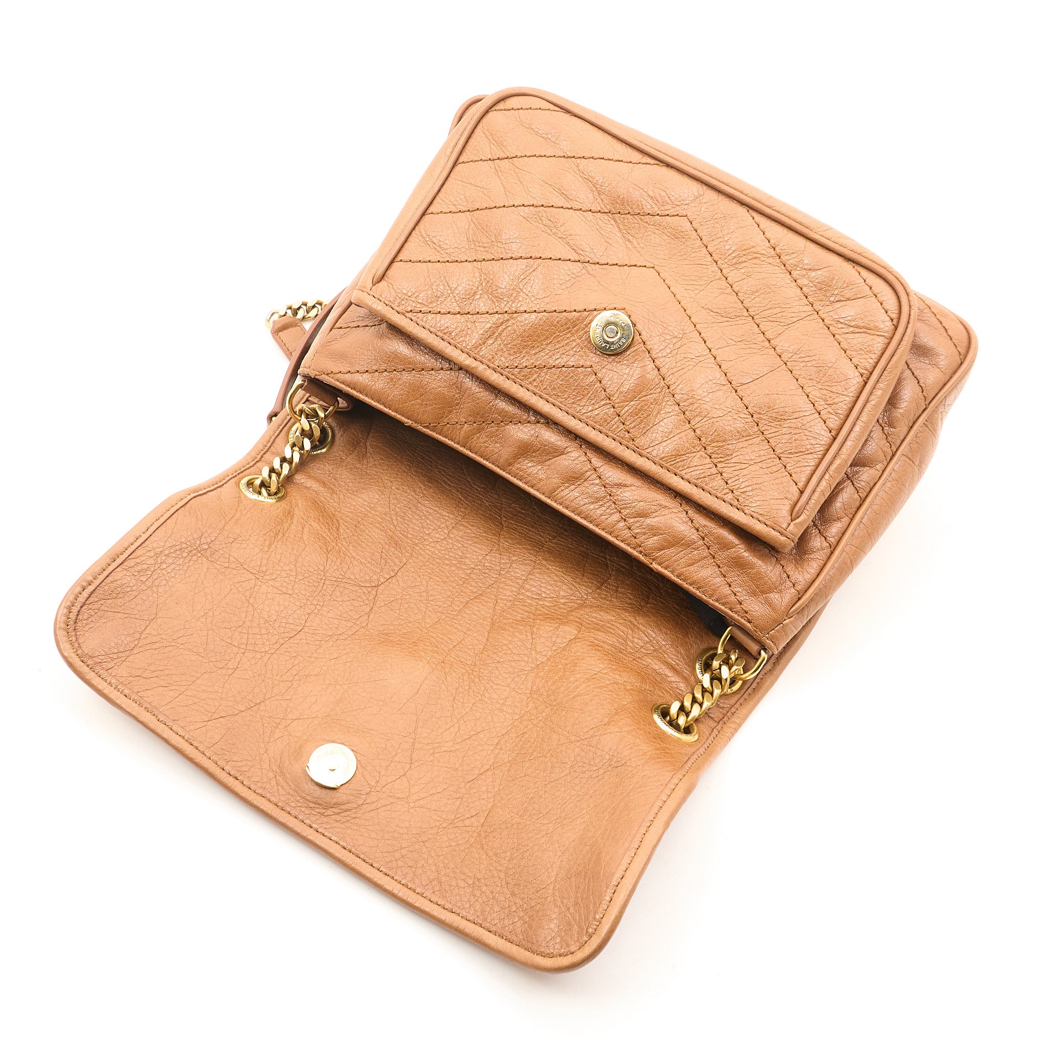 Saint Laurent Nikki Medium Tan Bag