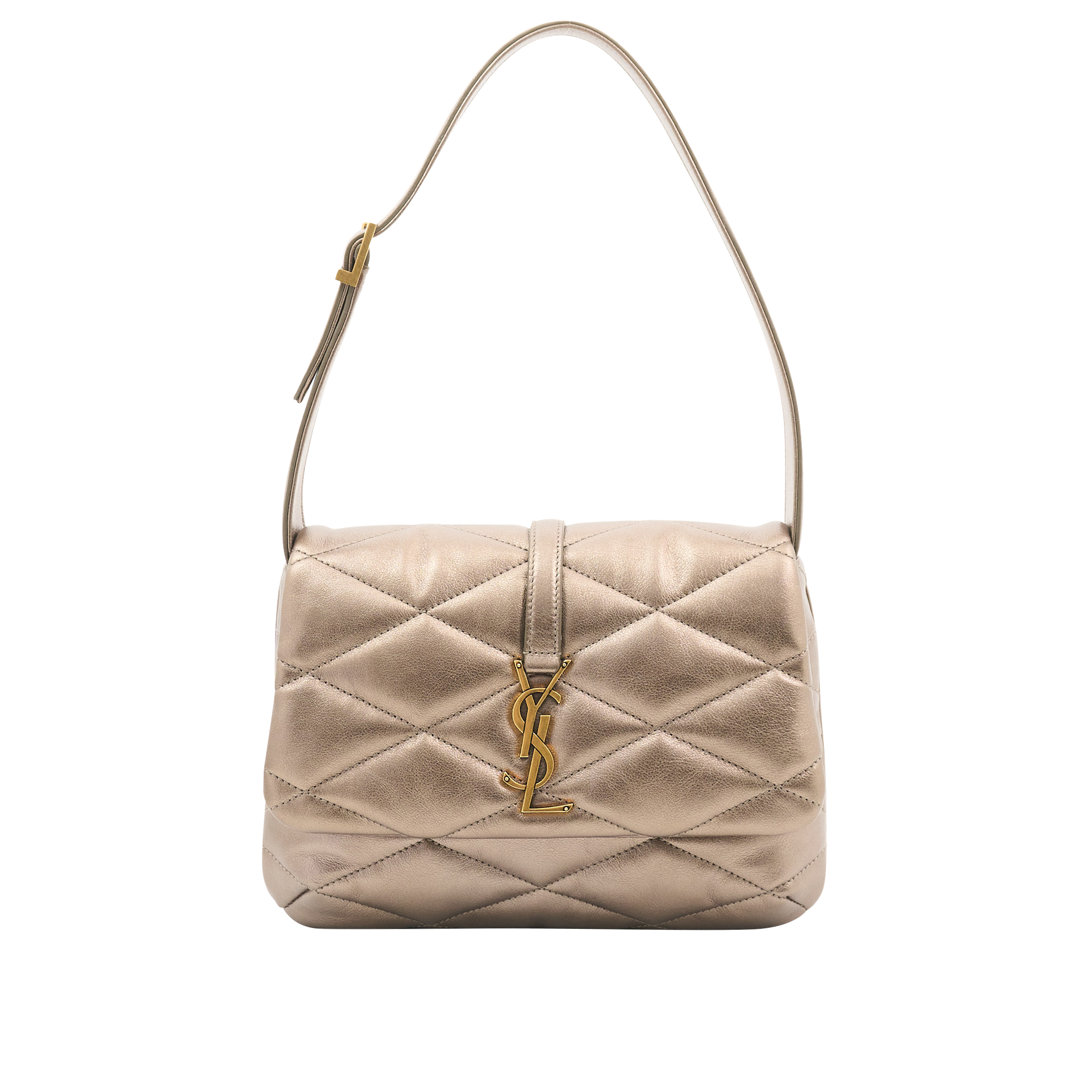 Saint Laurent Quilted Metallic Shoulder Bag