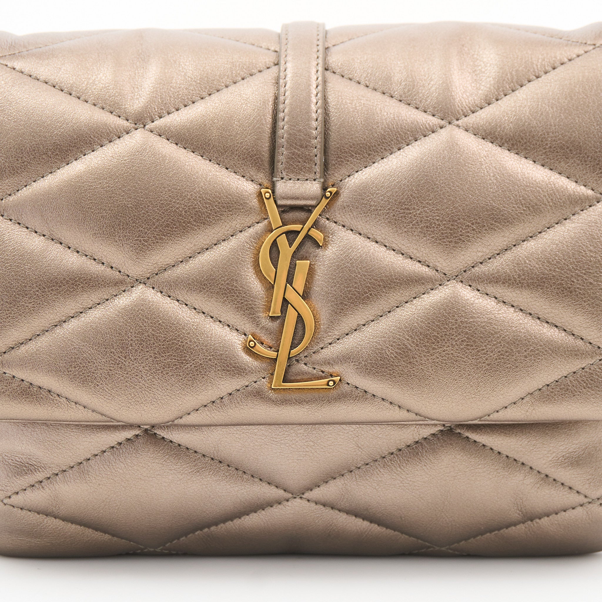 Saint Laurent Quilted Metallic Shoulder Bag