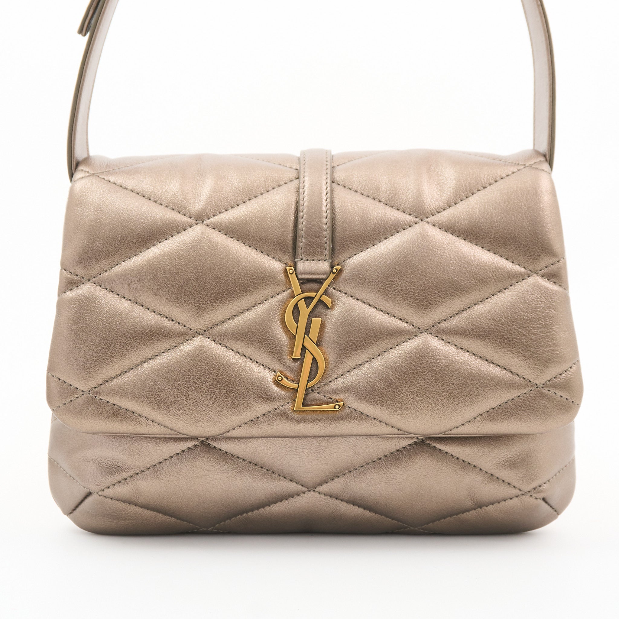 Saint Laurent Quilted Metallic Shoulder Bag