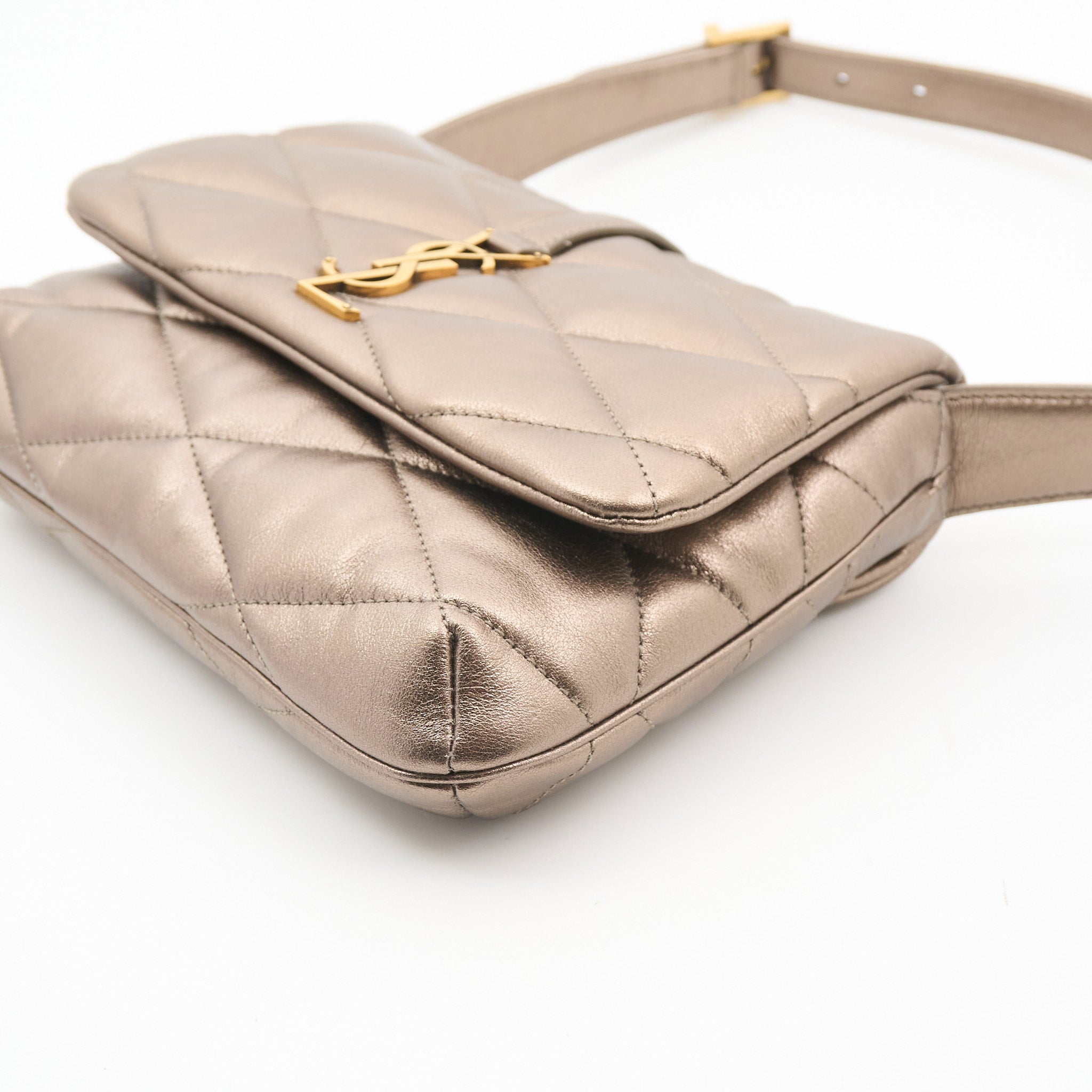 Saint Laurent Quilted Metallic Shoulder Bag