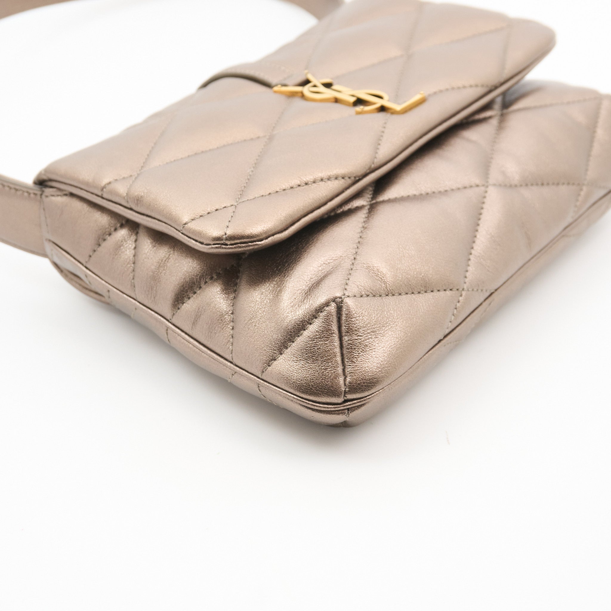 Saint Laurent Quilted Metallic Shoulder Bag