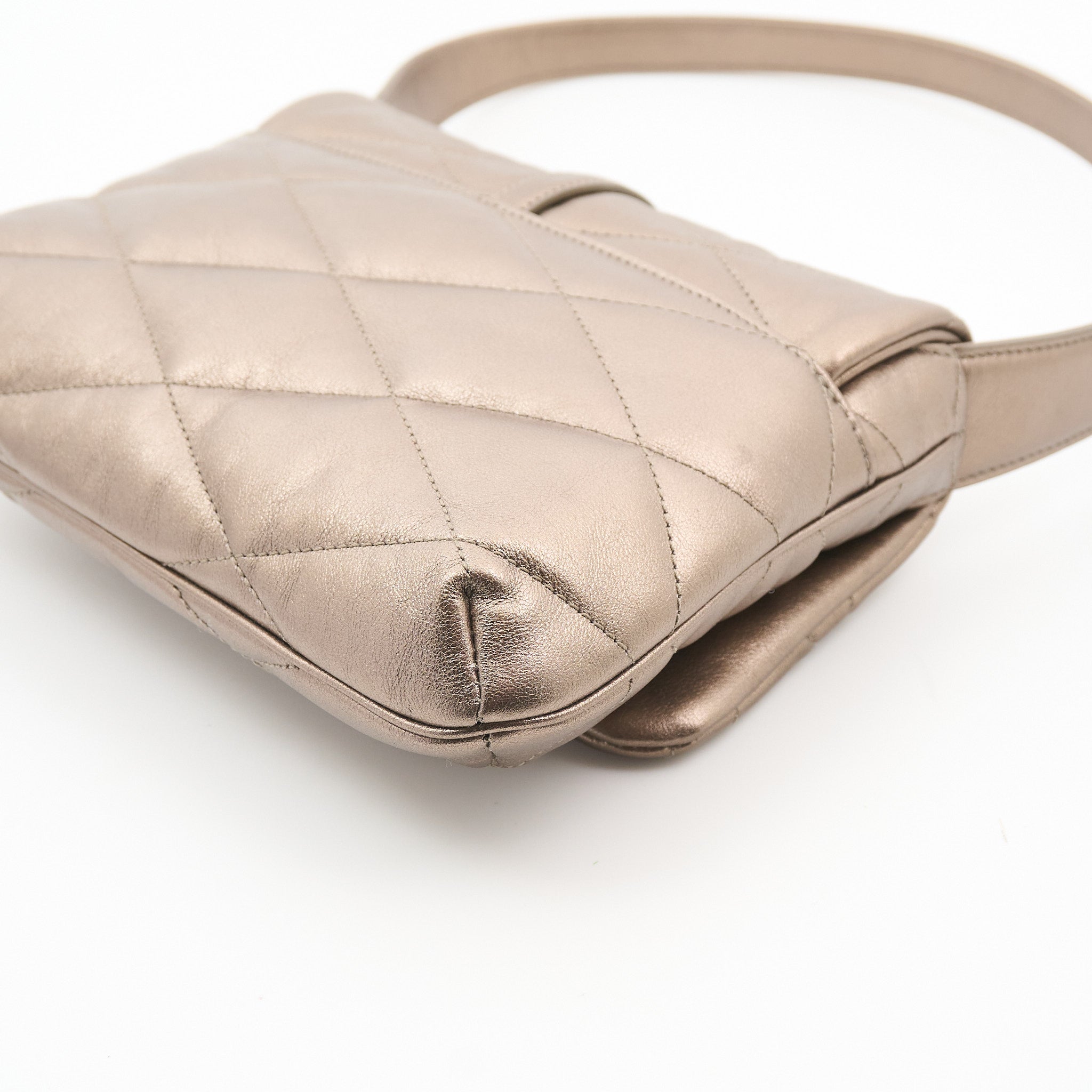 Saint Laurent Quilted Metallic Shoulder Bag