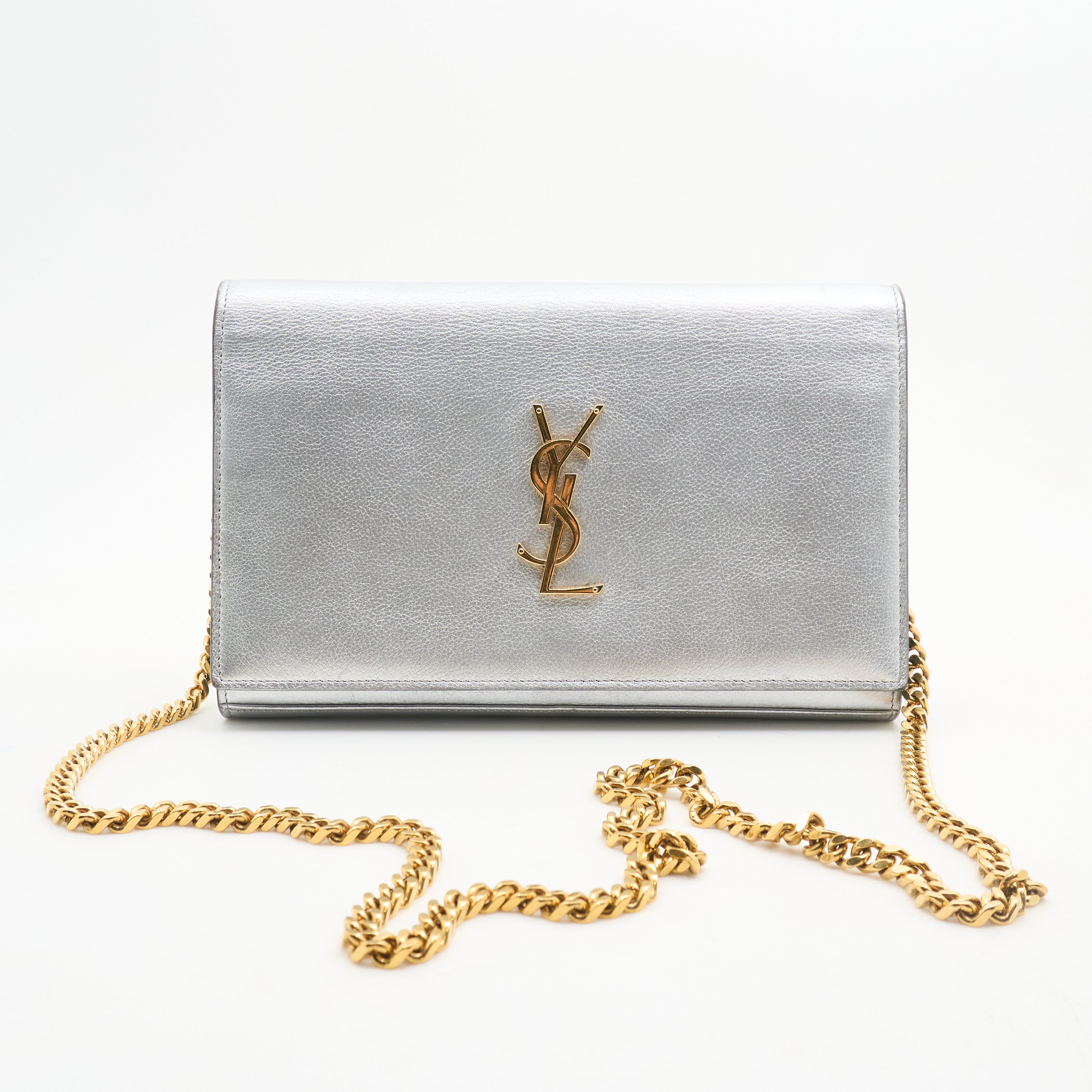 Saint Laurent Silver Kate Bag