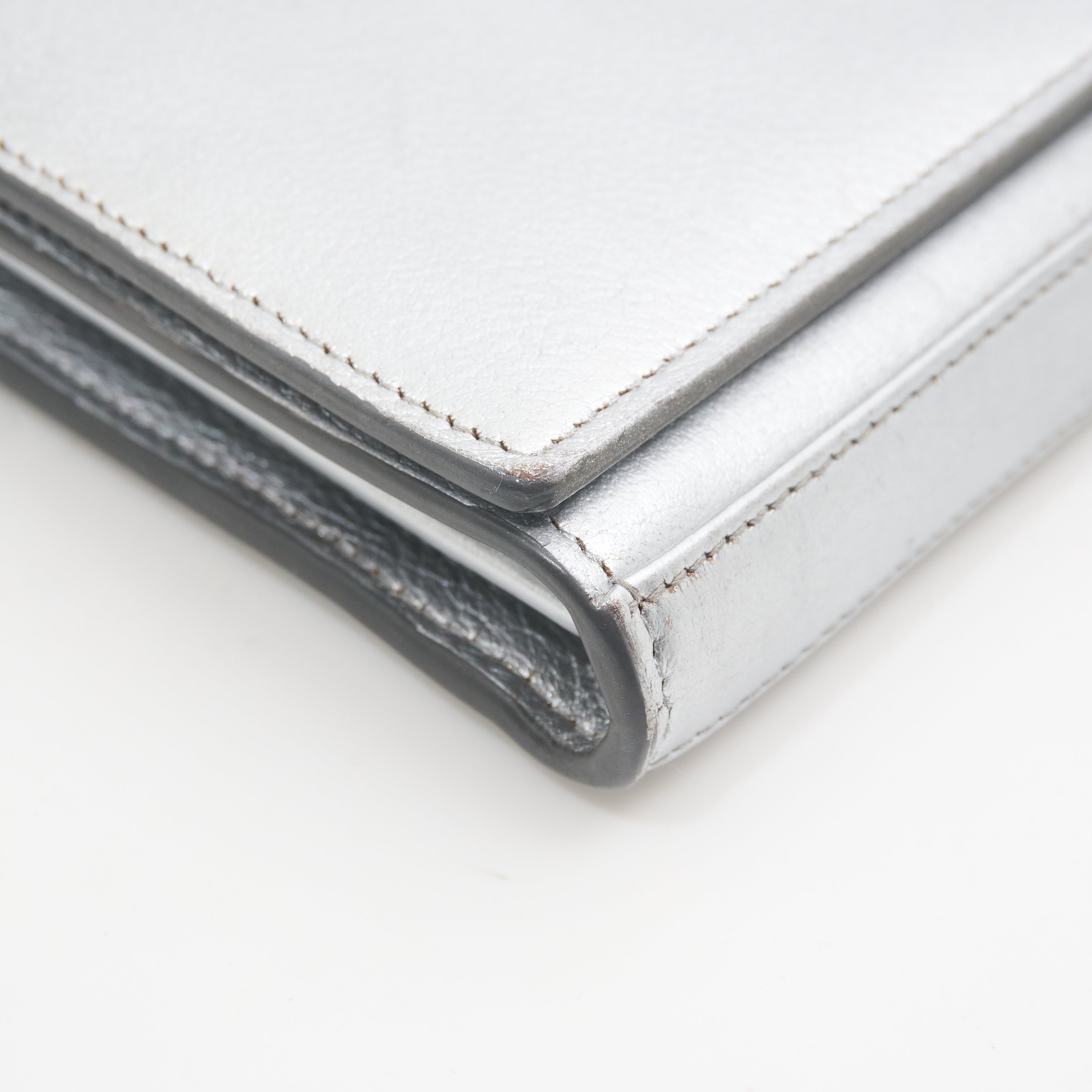 Saint Laurent Silver Kate Bag