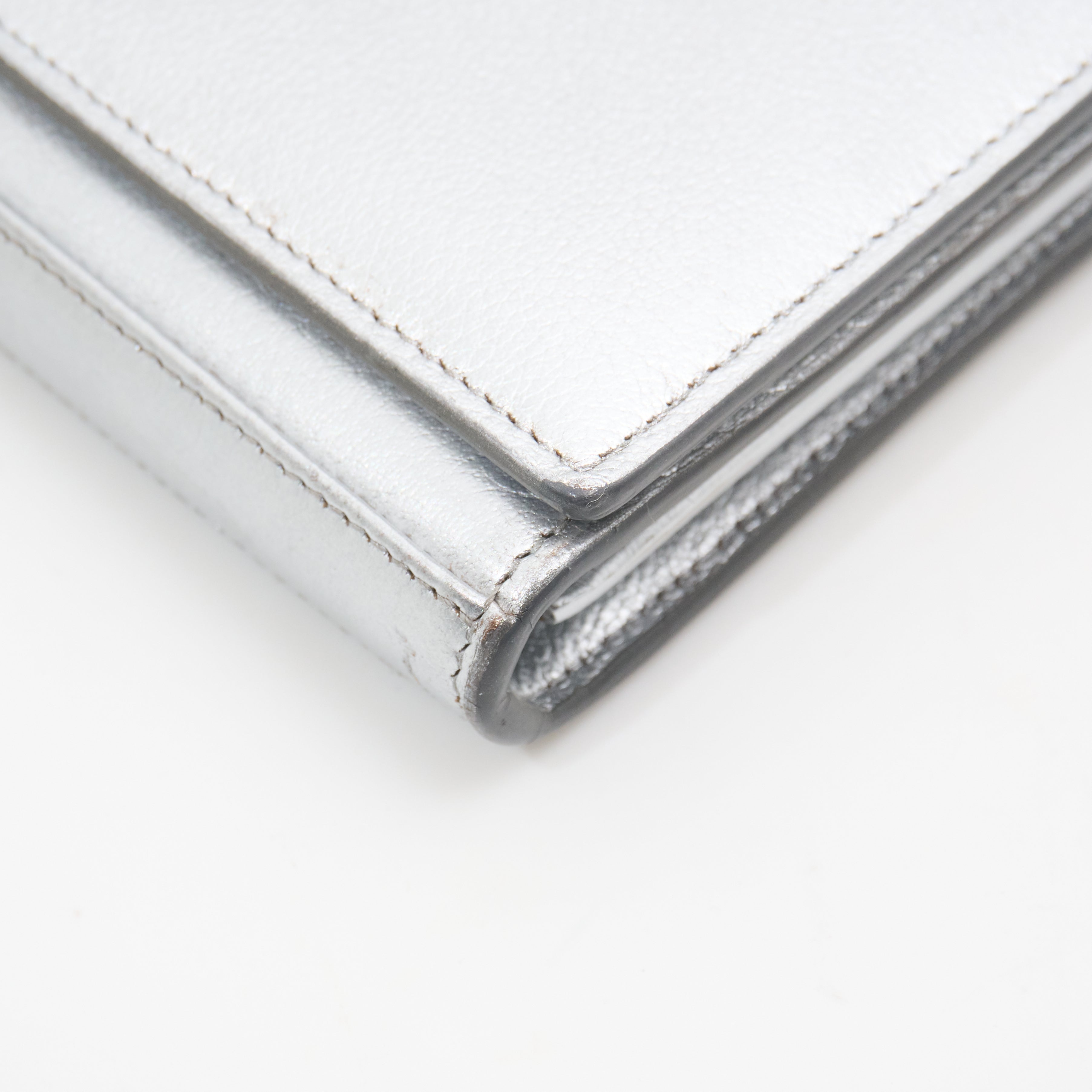 Saint Laurent Silver Kate Bag