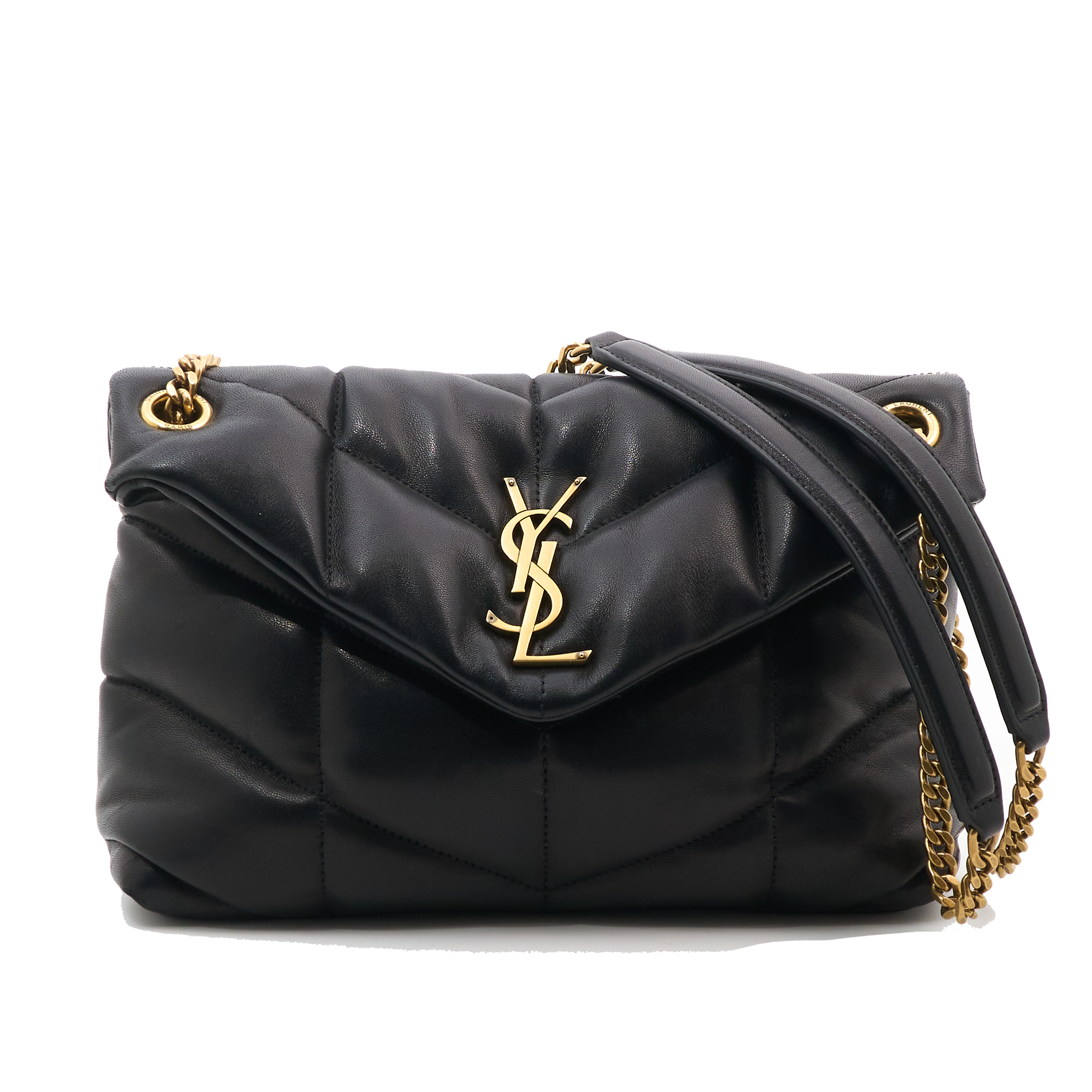 Saint Laurent Small Black Puffa Bag