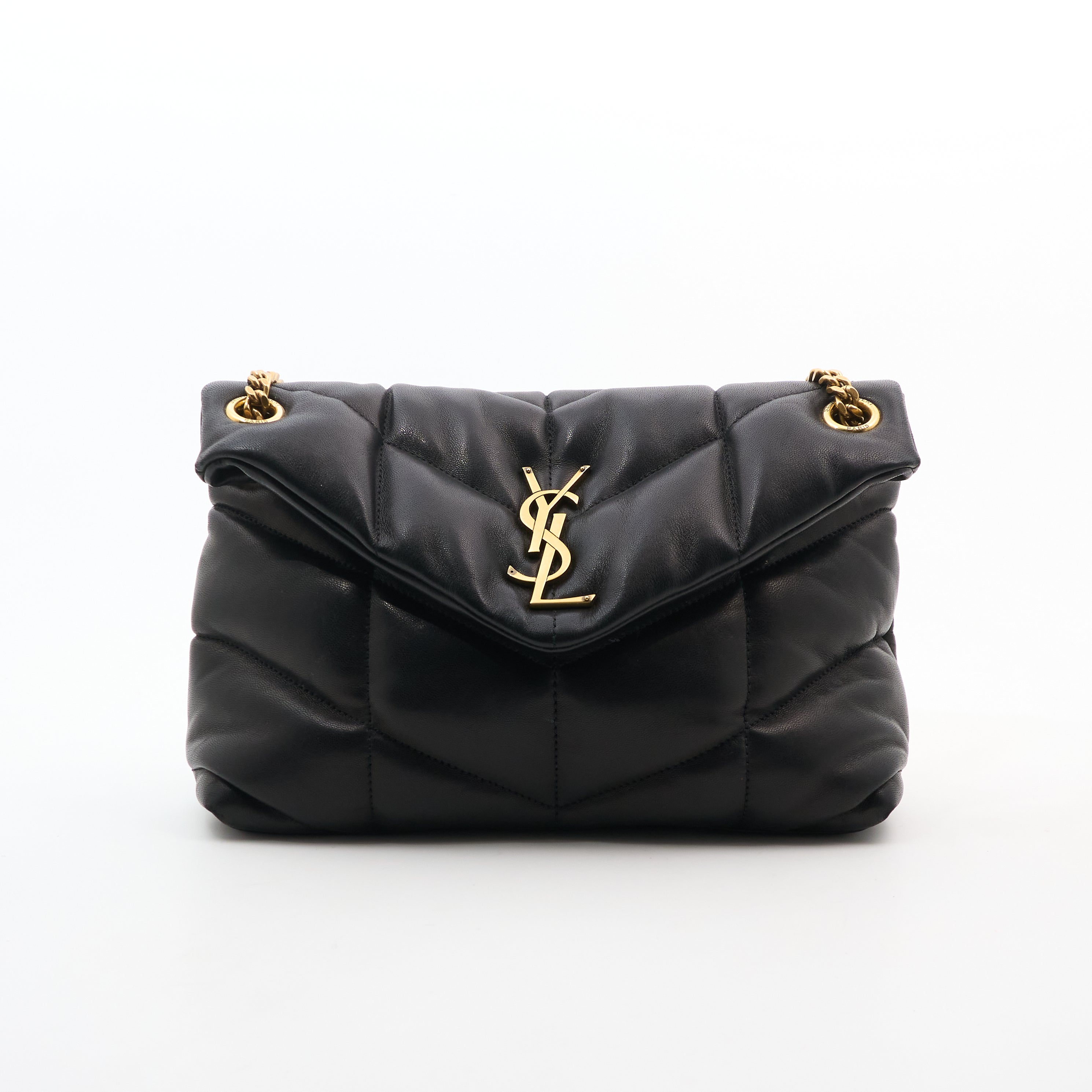 Saint Laurent Small Black Puffa Bag