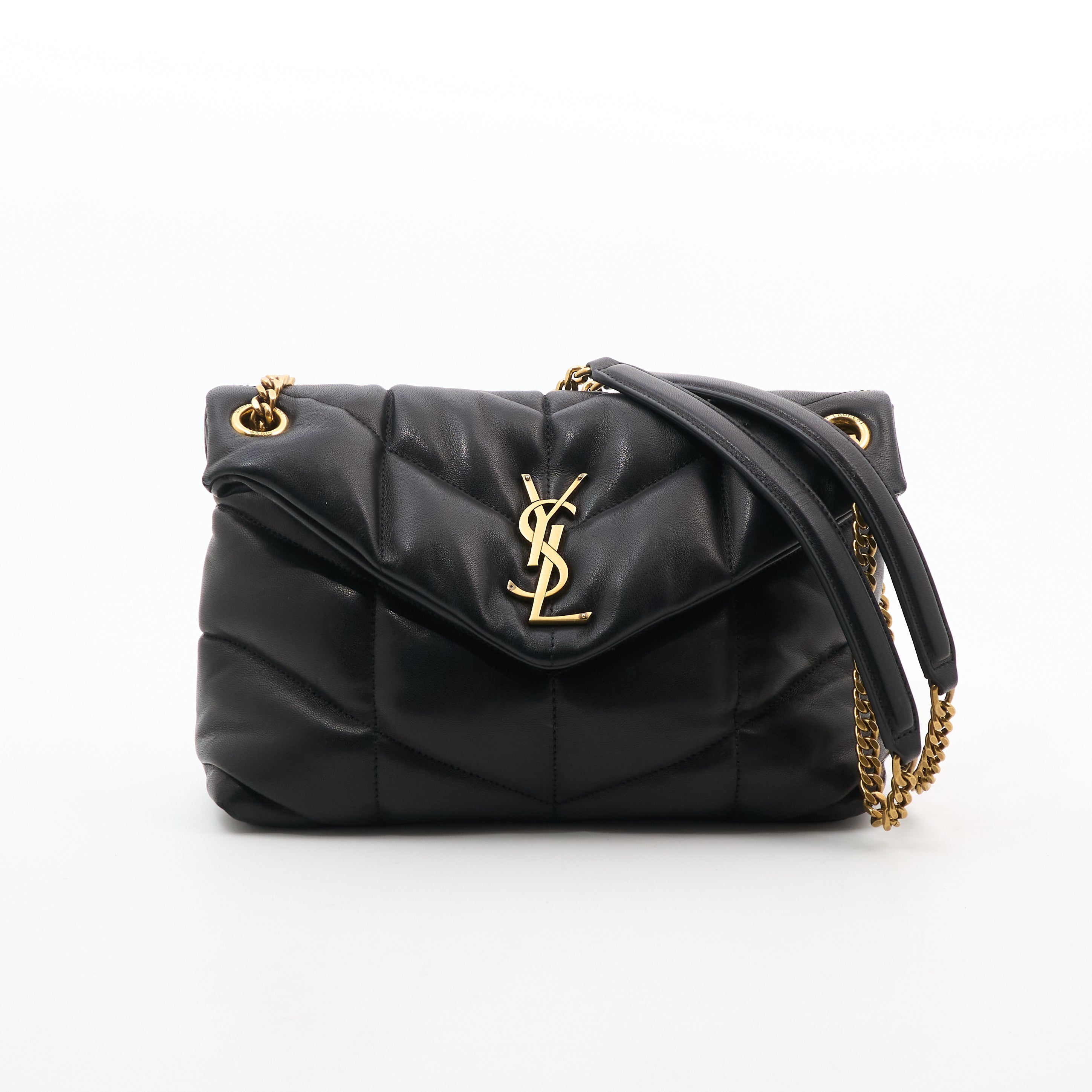 Saint Laurent Small Black Puffa Bag