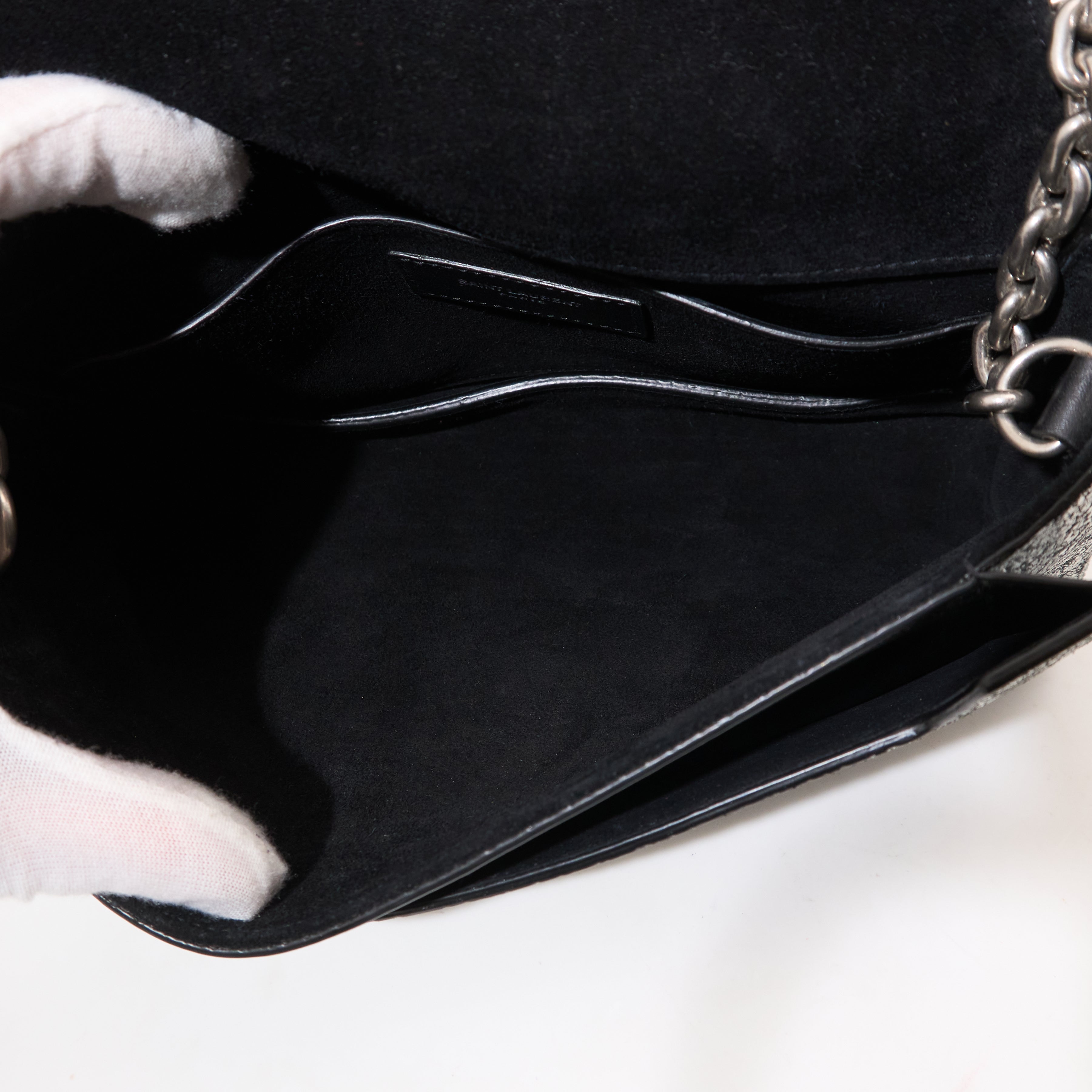 Saint Laurent Sunset Metallic Python Embossed Bag