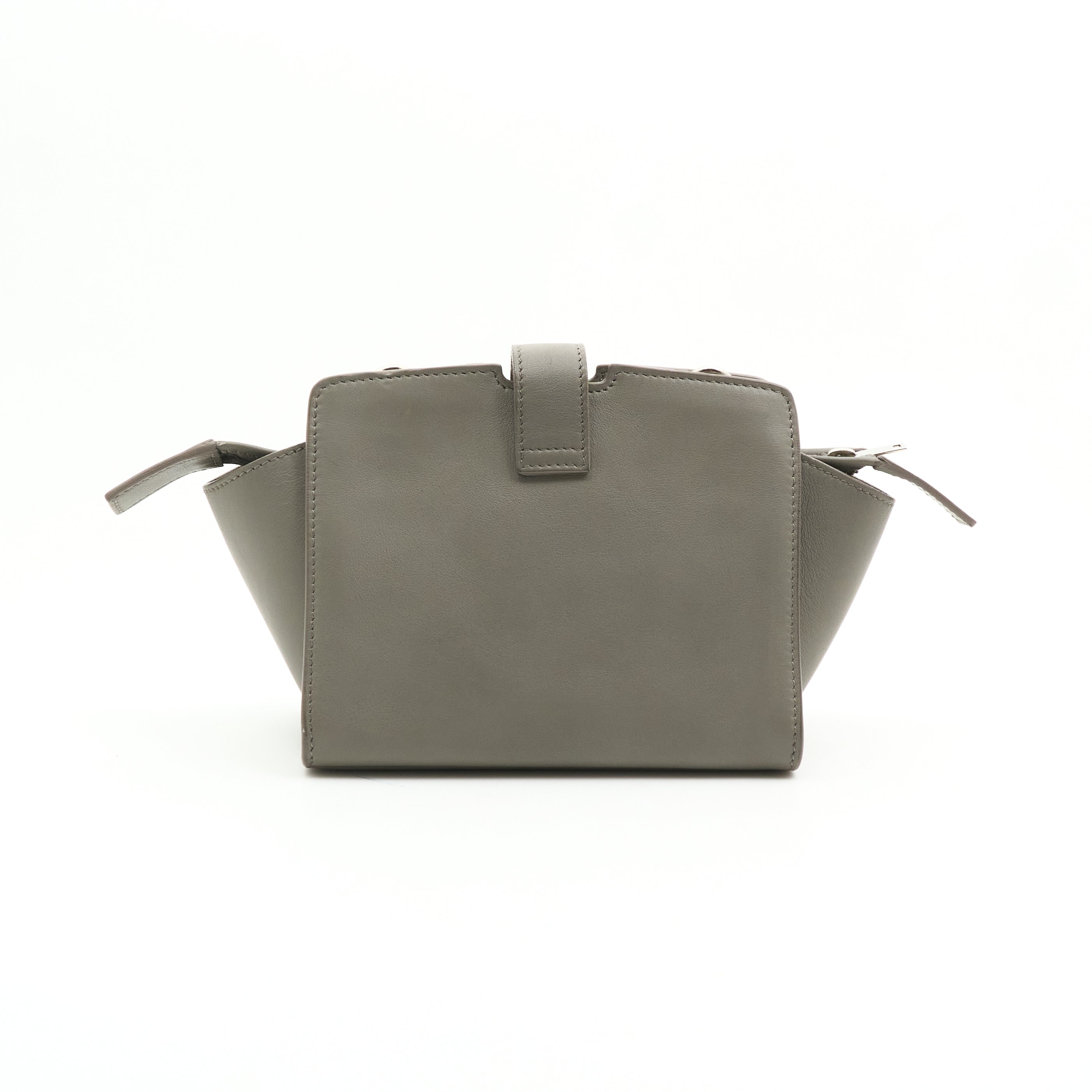 Saint Laurent Toy Cabas Bag In Grey Leather