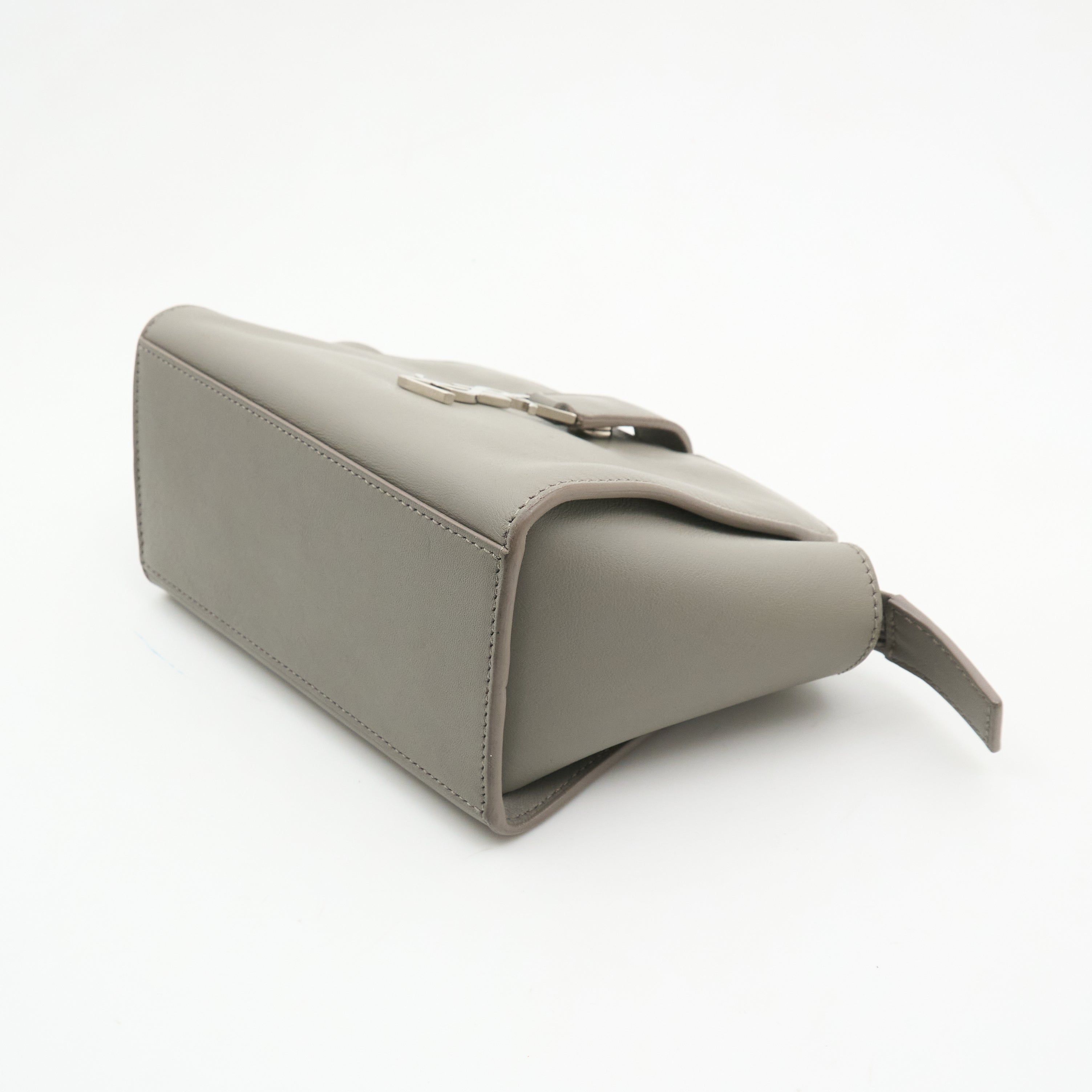 Saint Laurent Toy Cabas Bag In Grey Leather