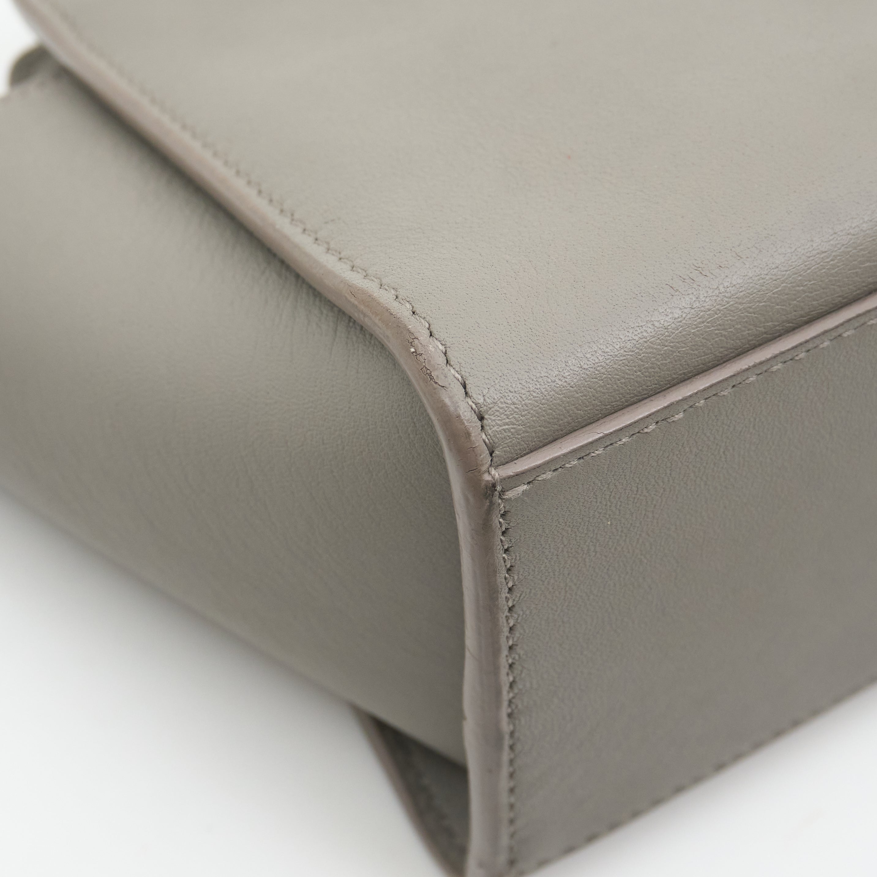 Saint Laurent Toy Cabas Bag In Grey Leather