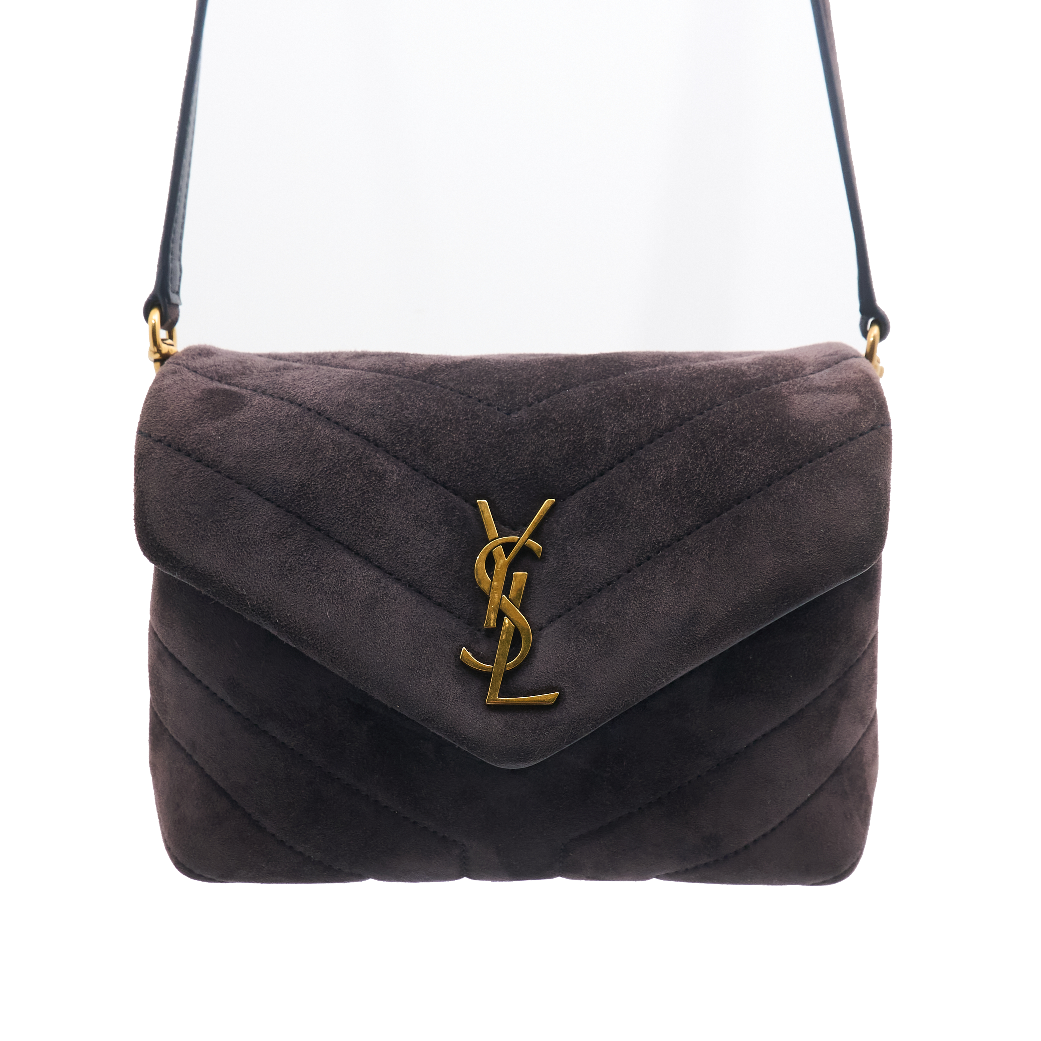 Saint Laurent Toy Loulou Navy Suede Bag