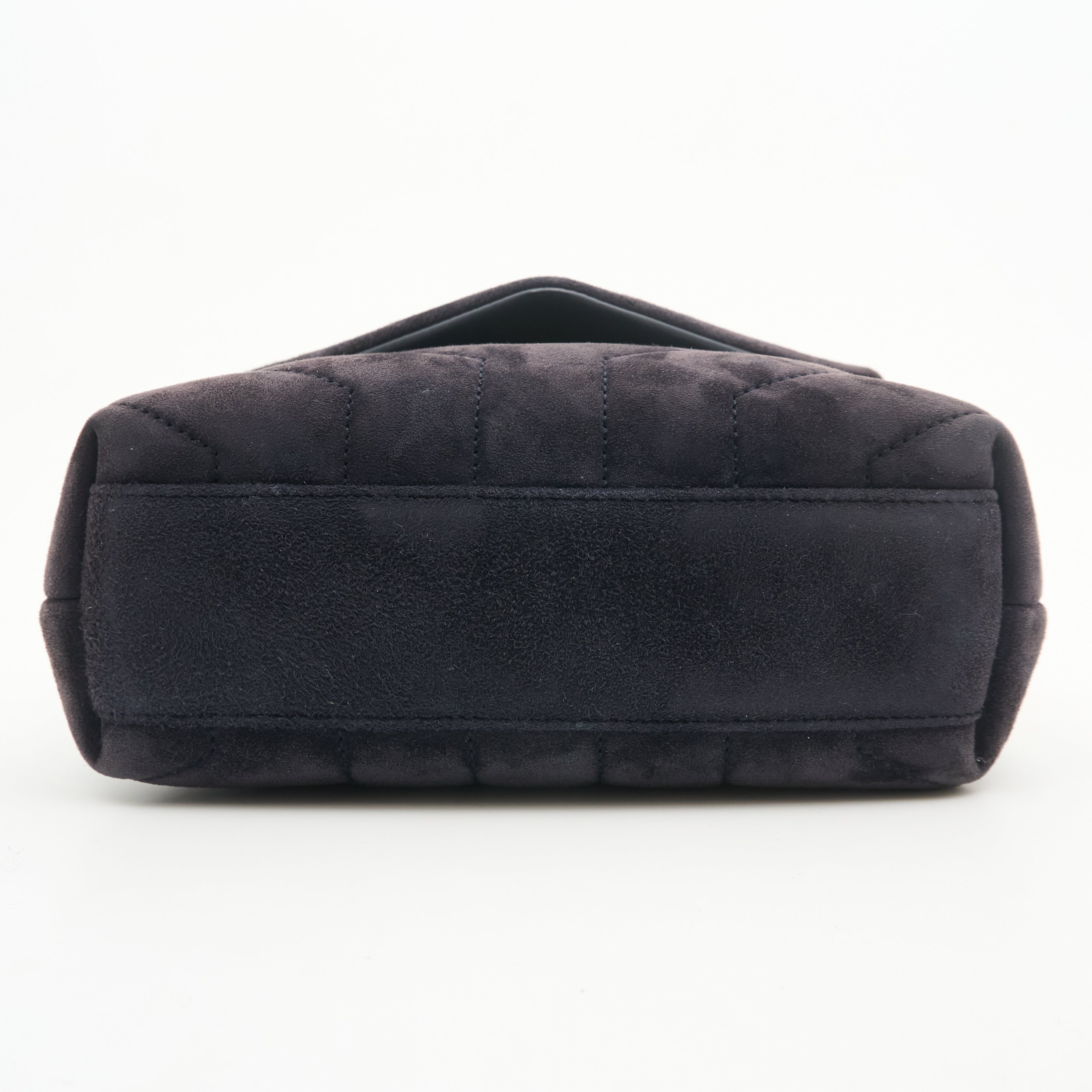 Saint Laurent Toy Loulou Navy Suede Bag