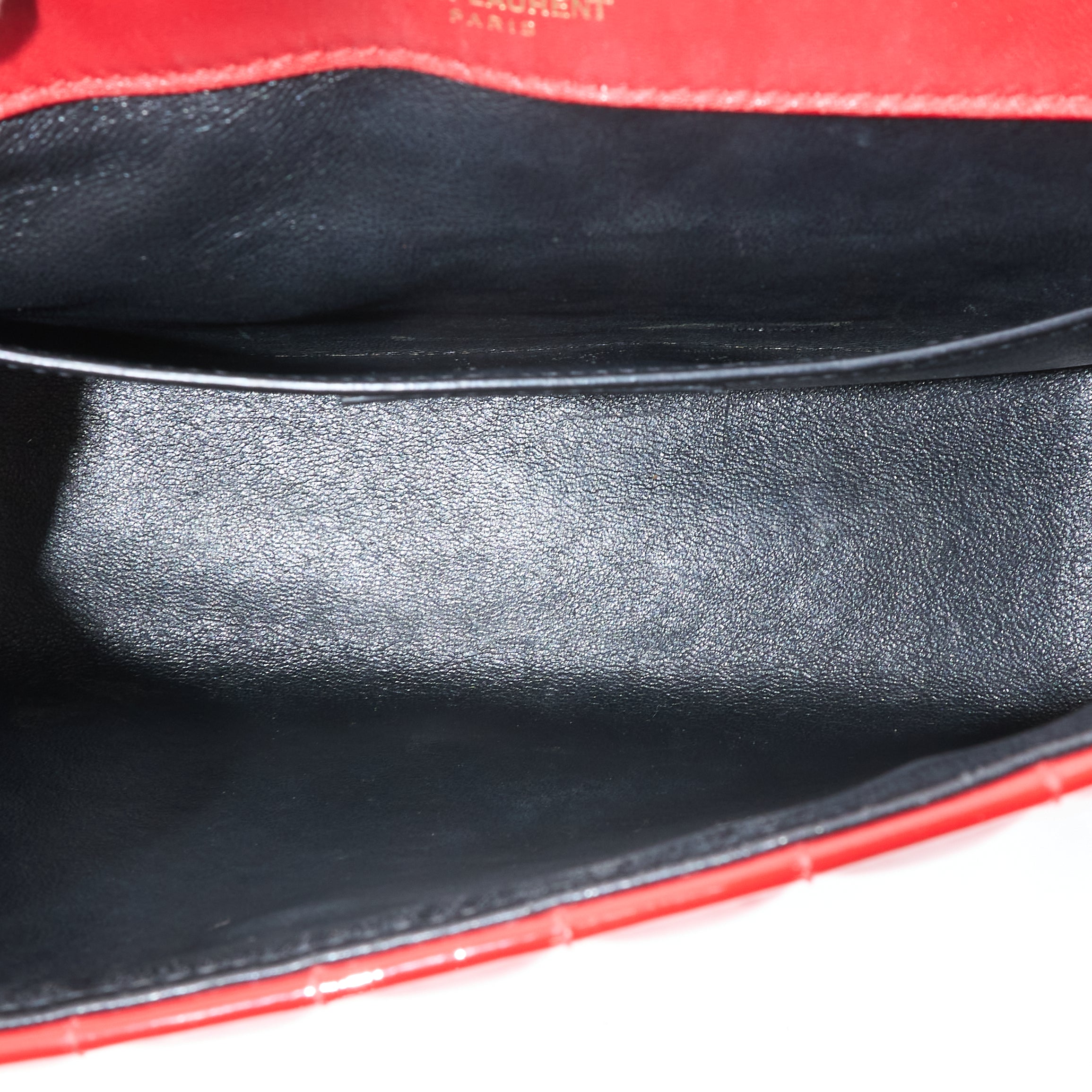 Saint Laurent Vicky Red Patent Leather Bag