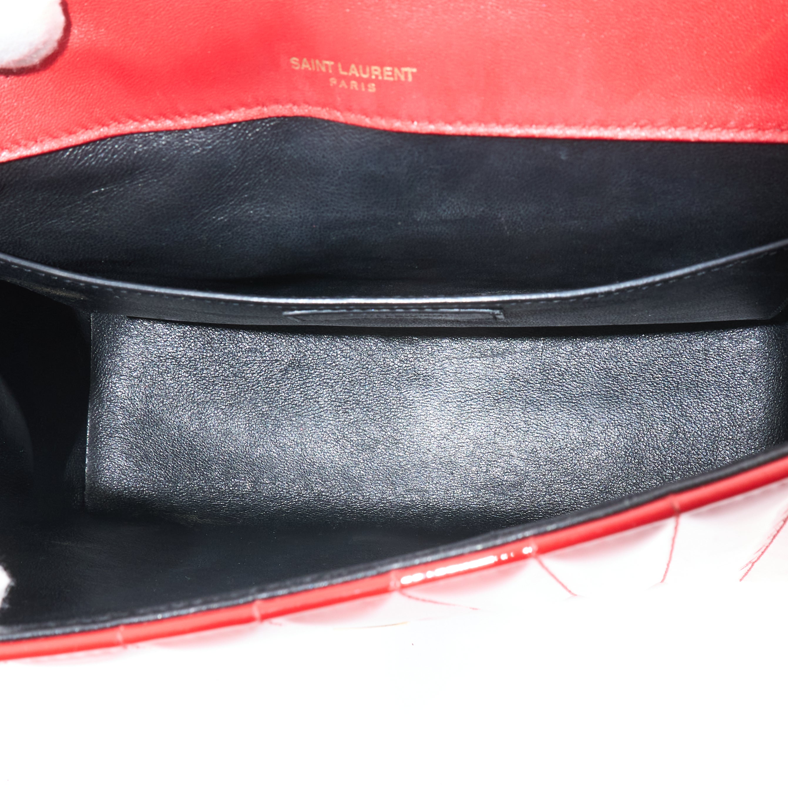 Saint Laurent Vicky Red Patent Leather Bag