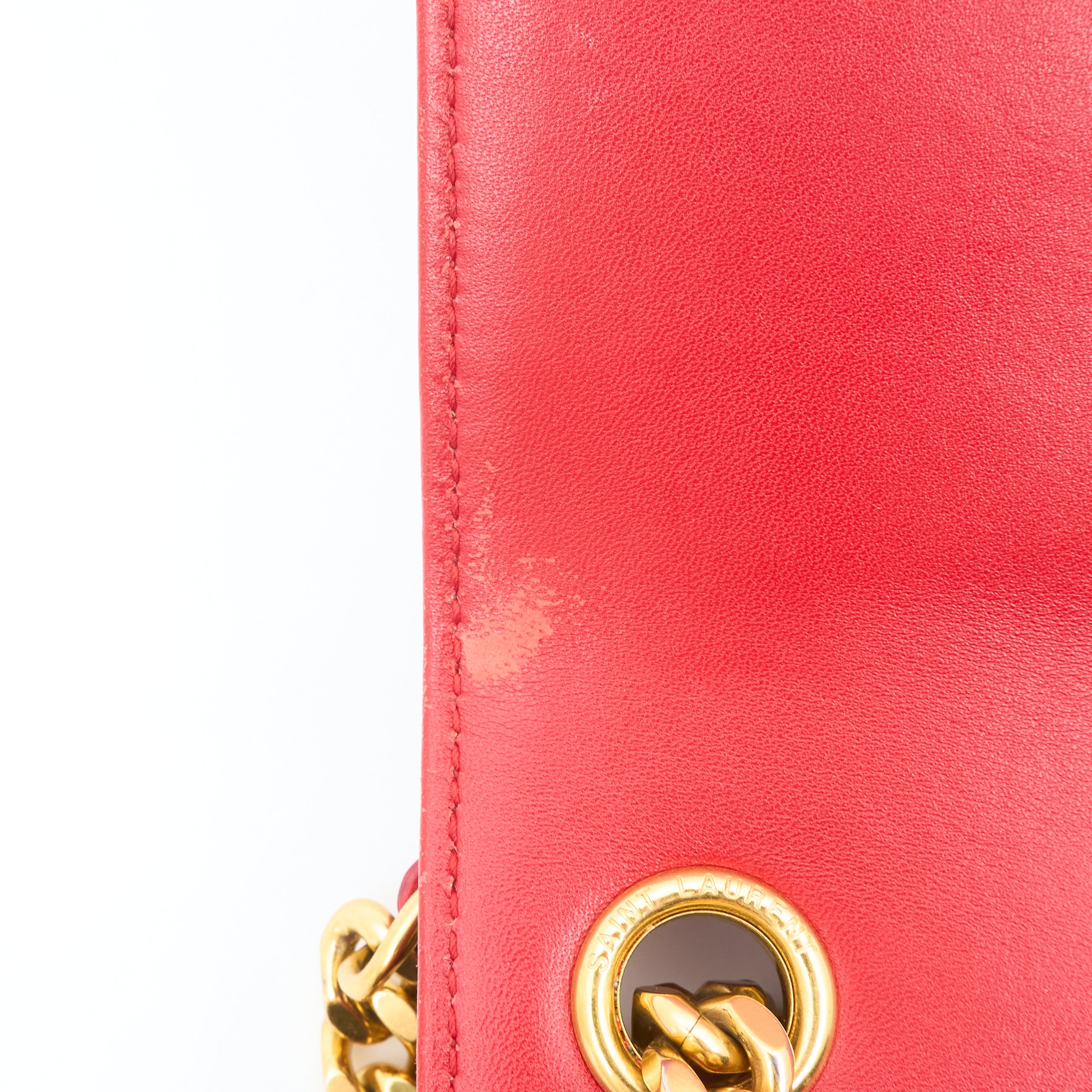 Saint Laurent Vicky Red Patent Leather Bag