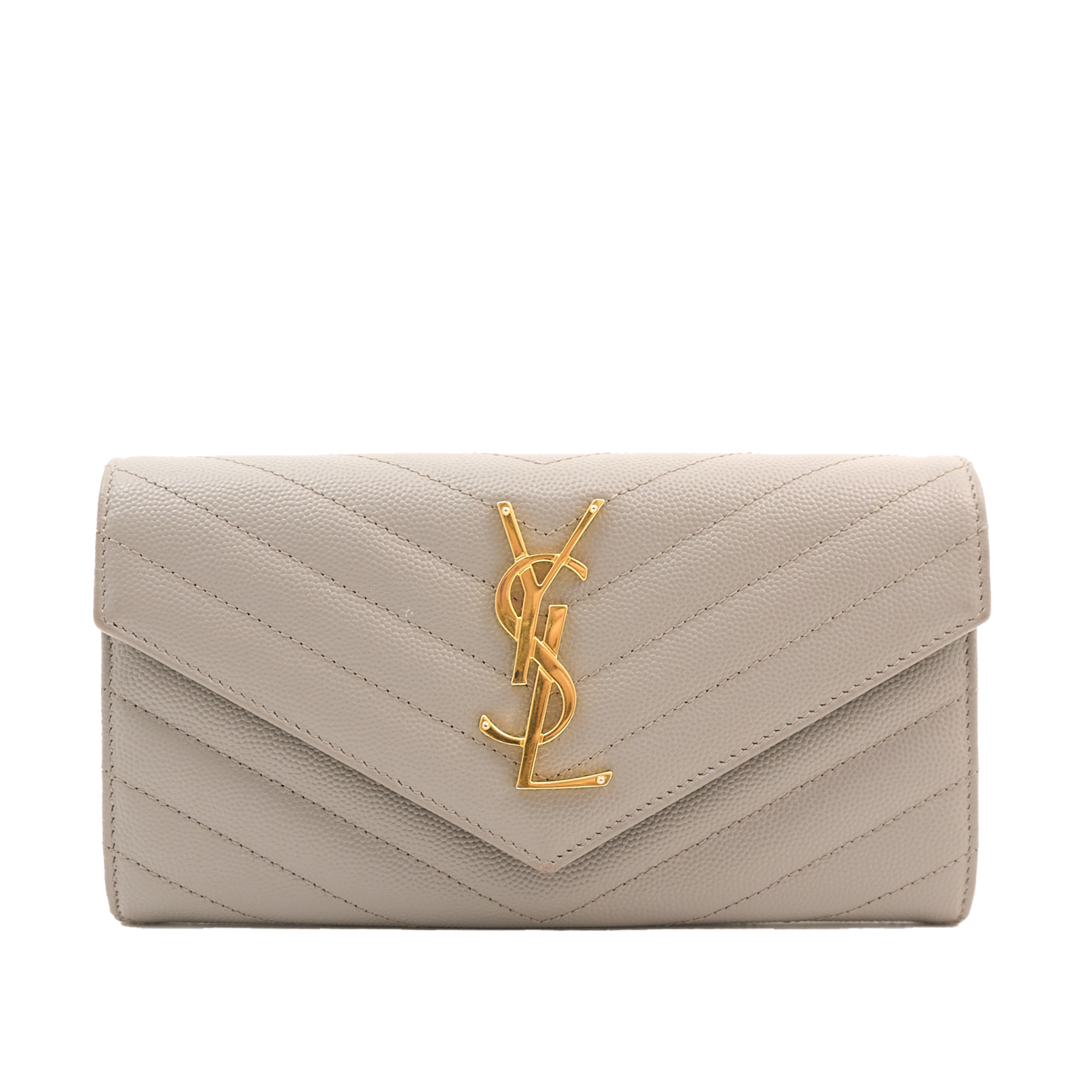 Saint Laurent Cassandre Envelope Wallet Grey