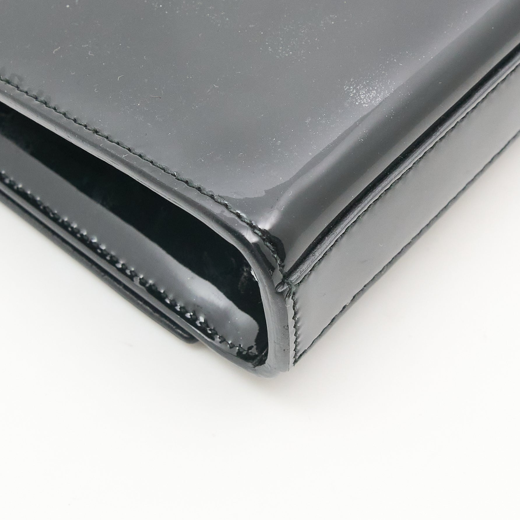 Saint Laurent YSL Black Patent Clutch