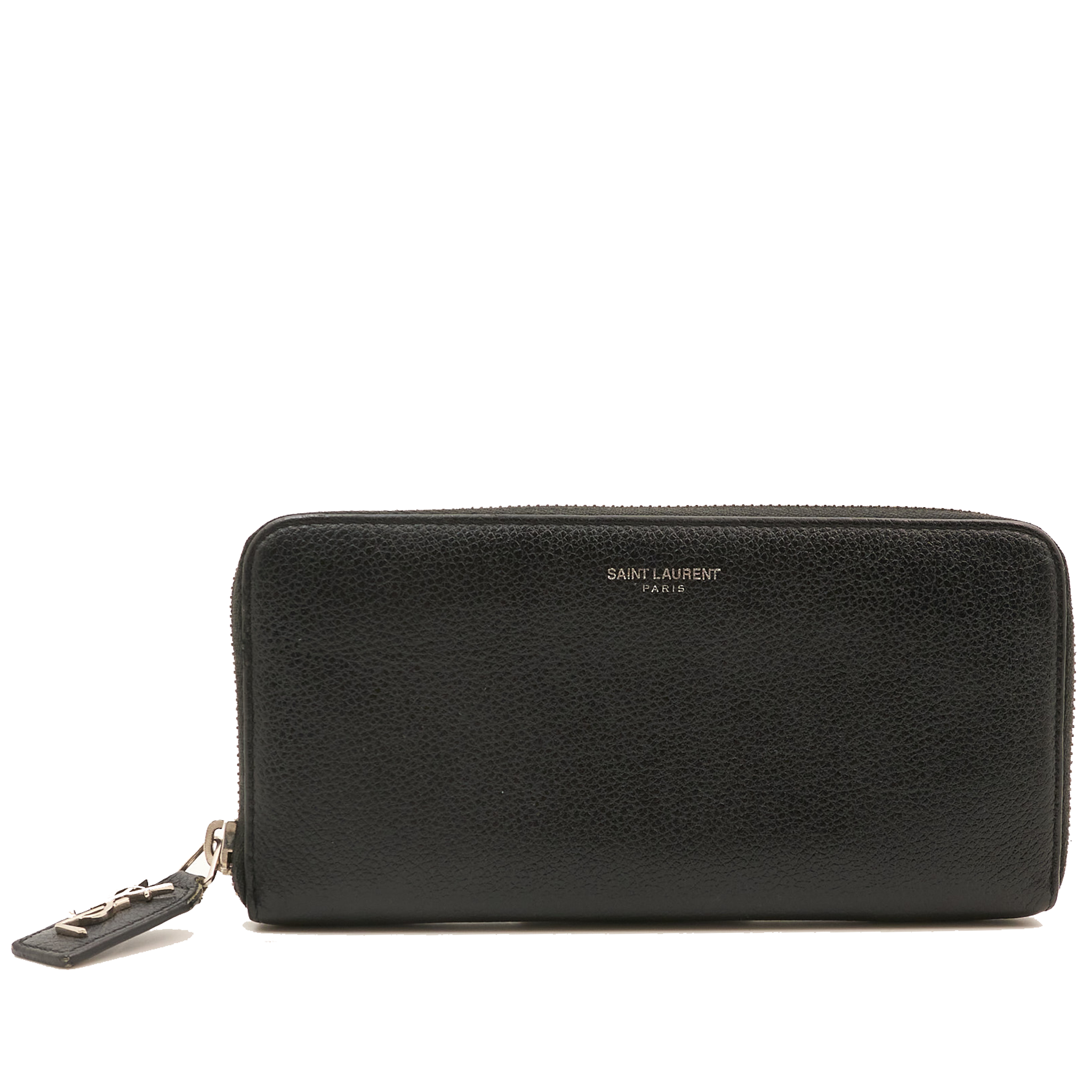 Saint Laurent Black Zip Around Wallet