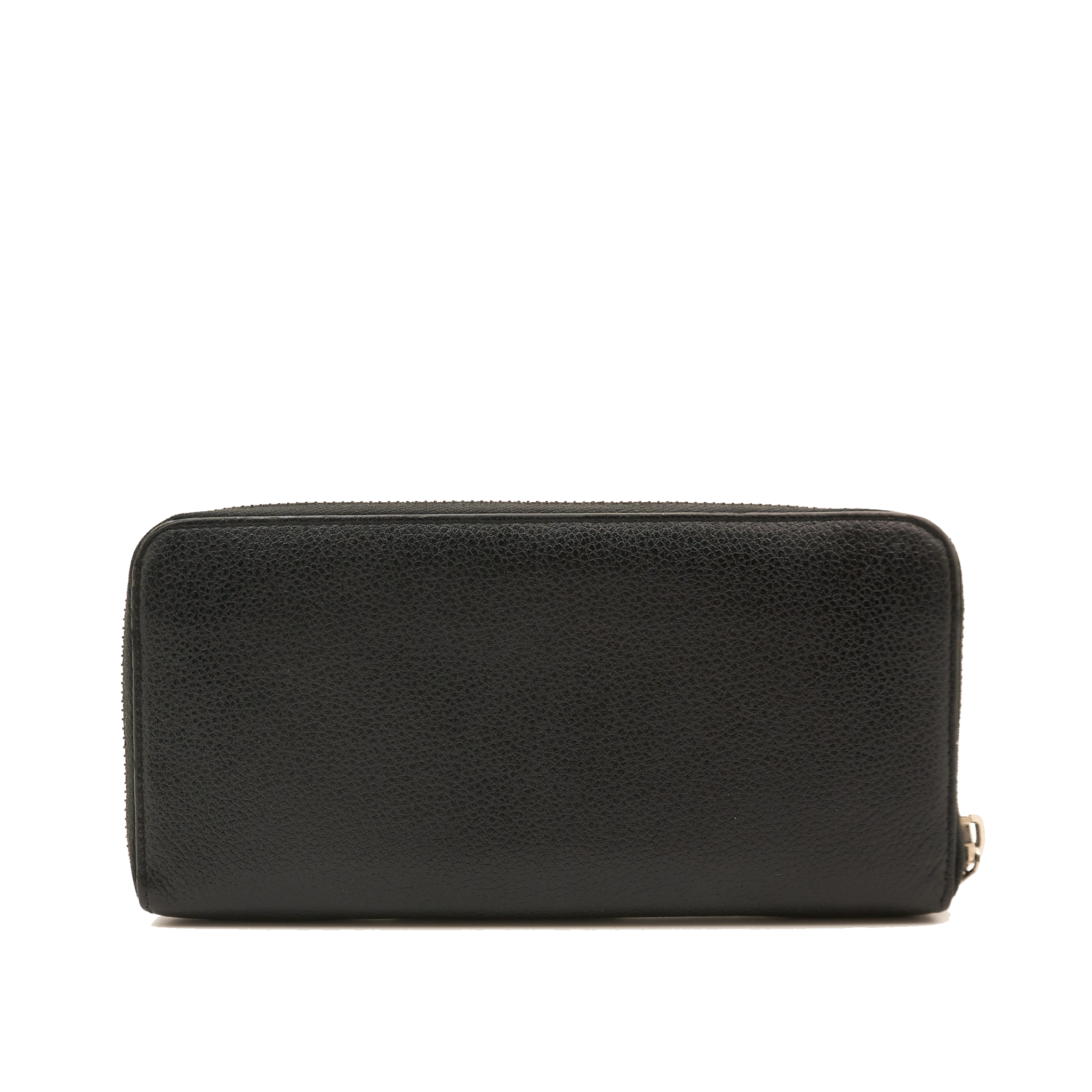 Saint Laurent Black Zip Around Wallet