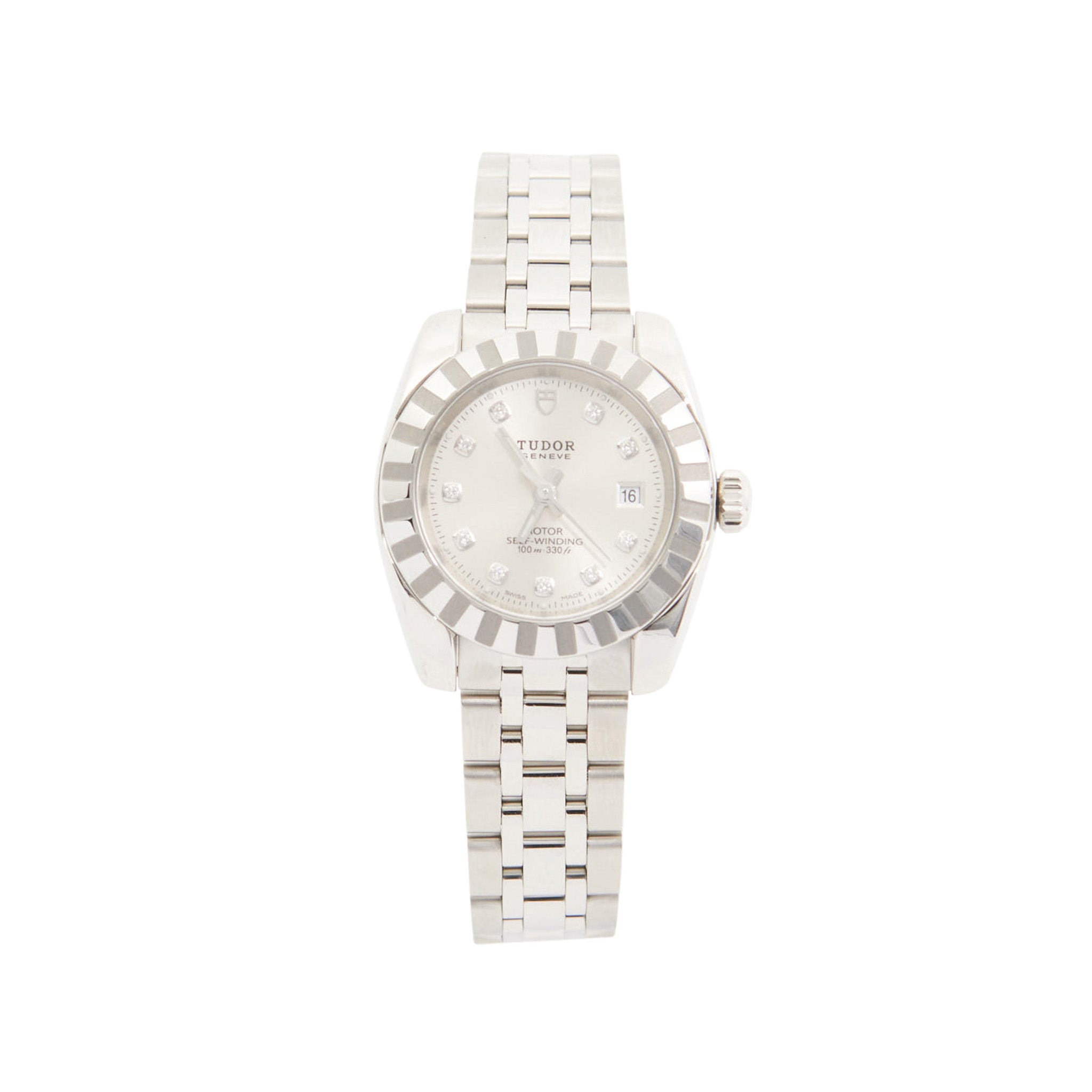 Tudor Classic Date 22010 Watch With Diamonds
