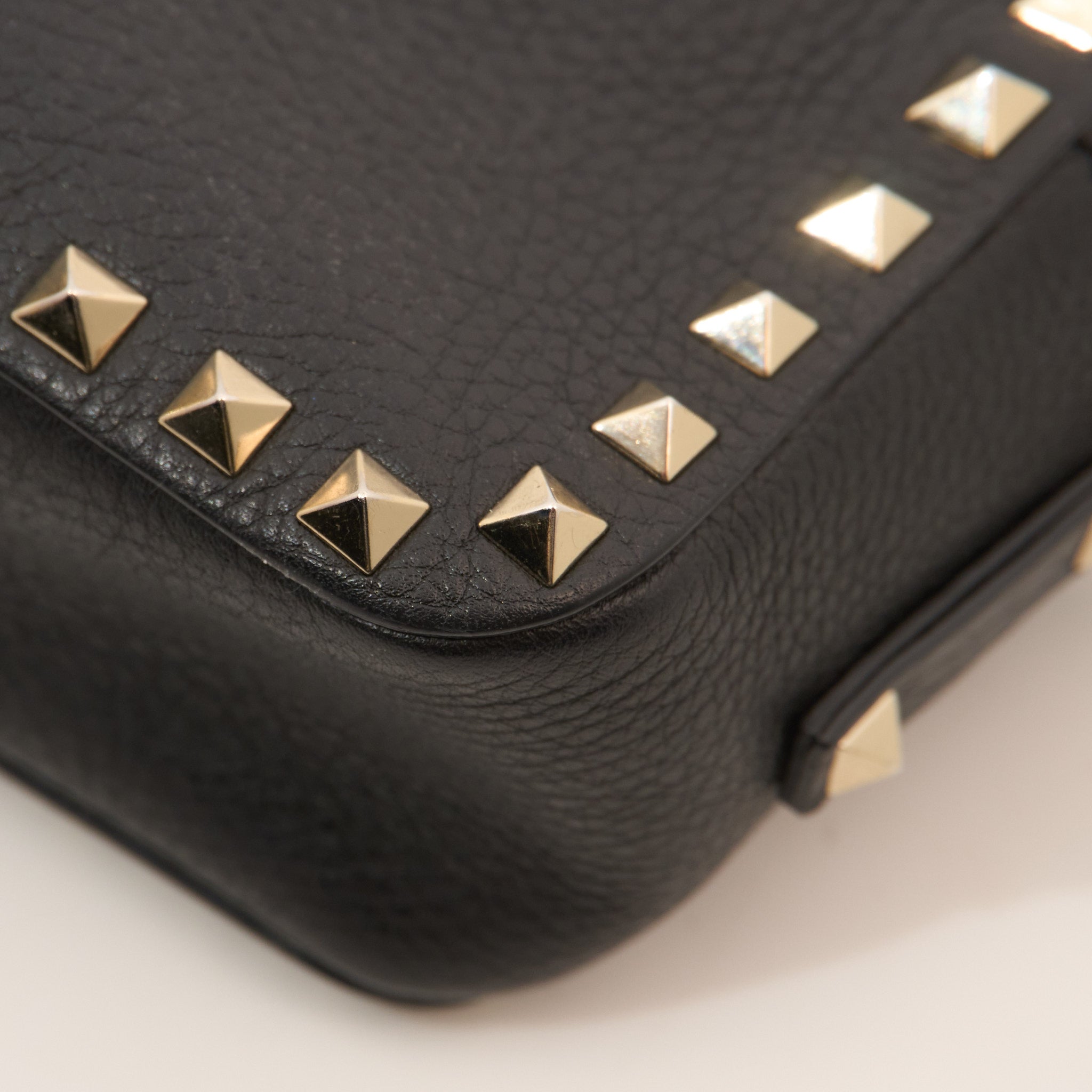 Valentino Garavani Black Rockstud Camera Bag