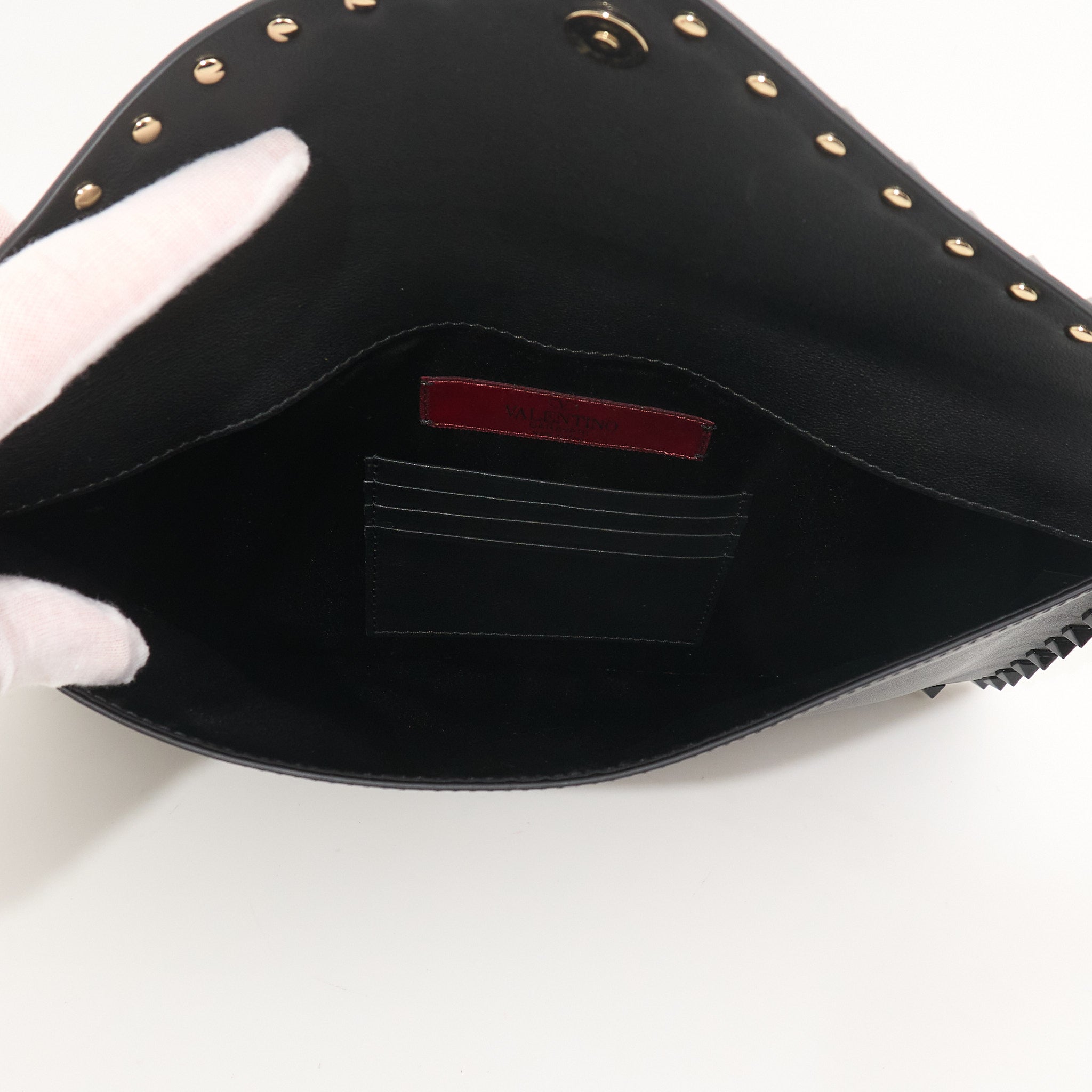 Valentino Garavani Rockstud Black Clutch