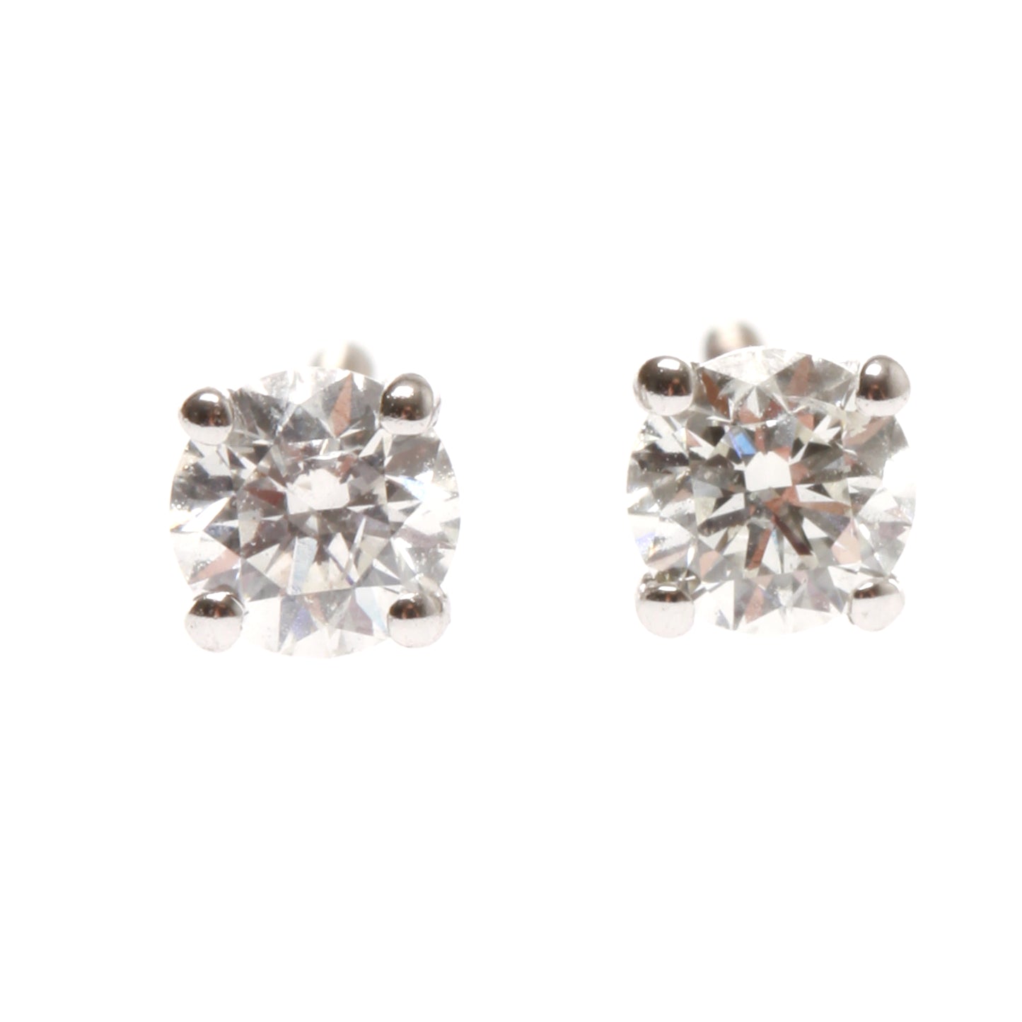 Custom 18ct White Gold Diamond Stud Earrings