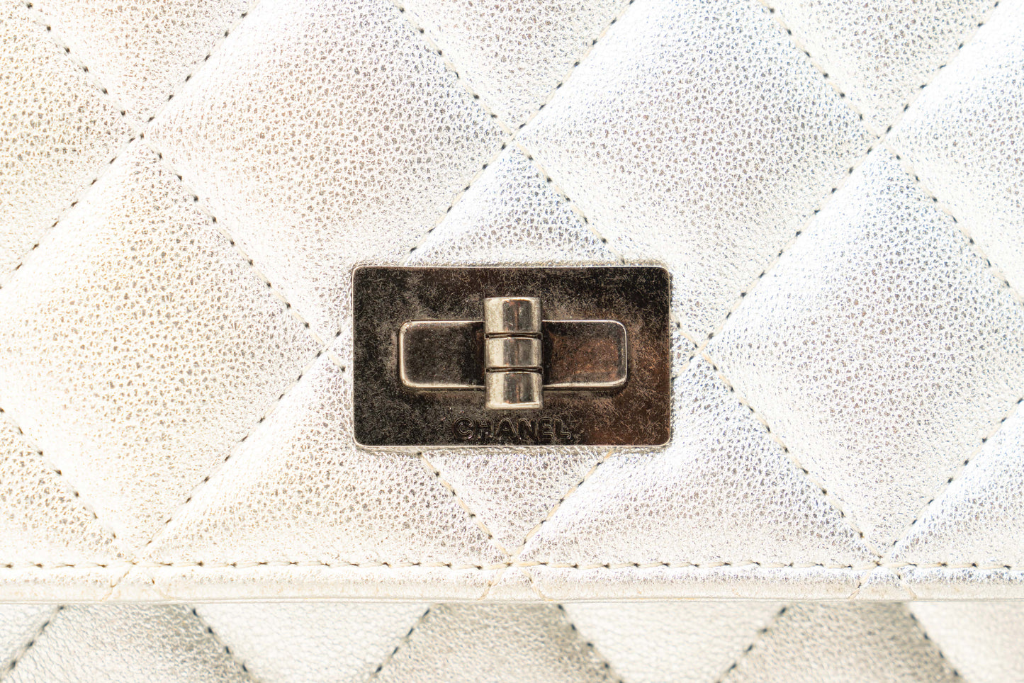 Chanel Lambskin Quilted Wallet On Chain in Silver SHW